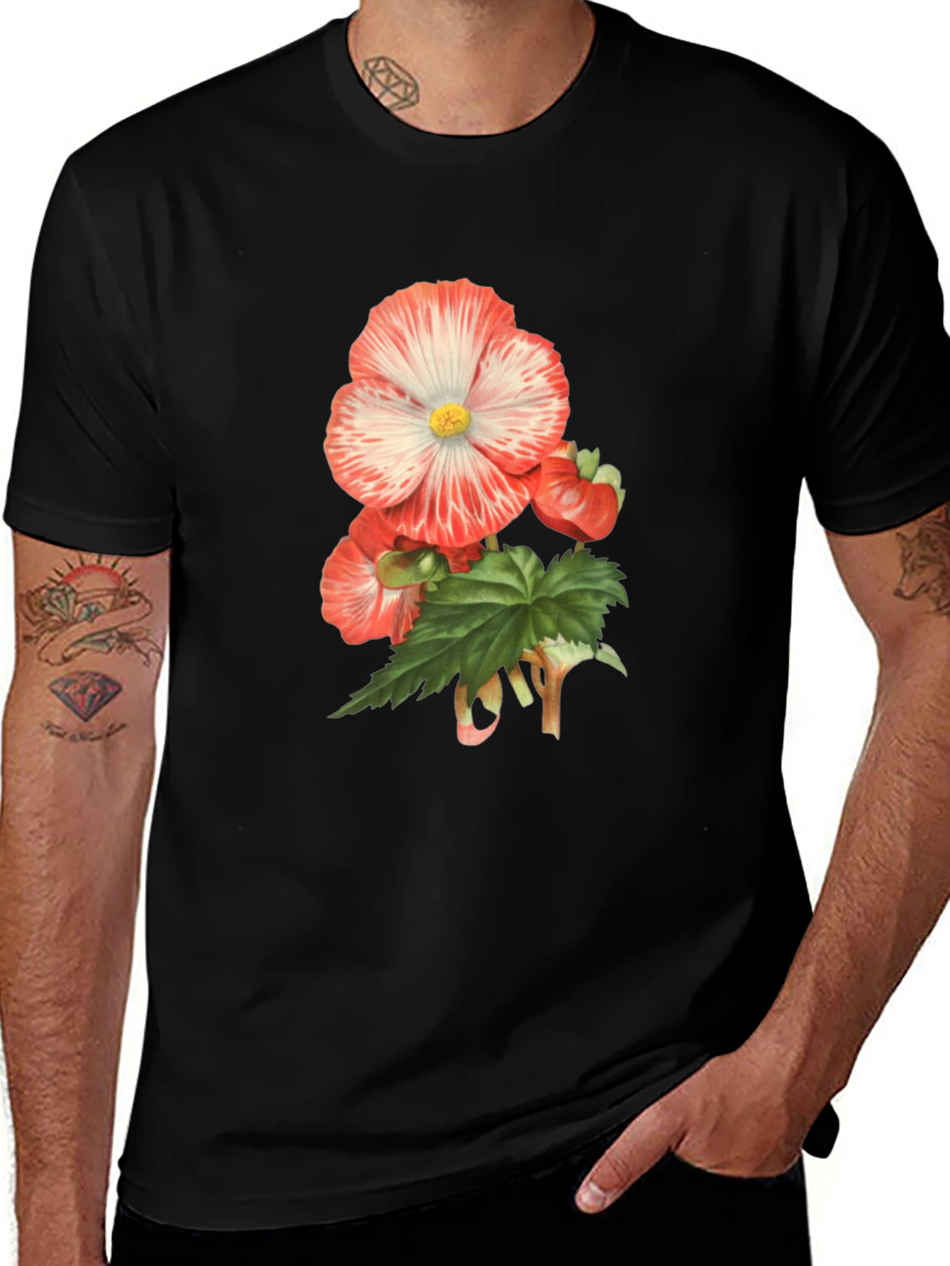 Floral Print Crew Neck T-Shirt