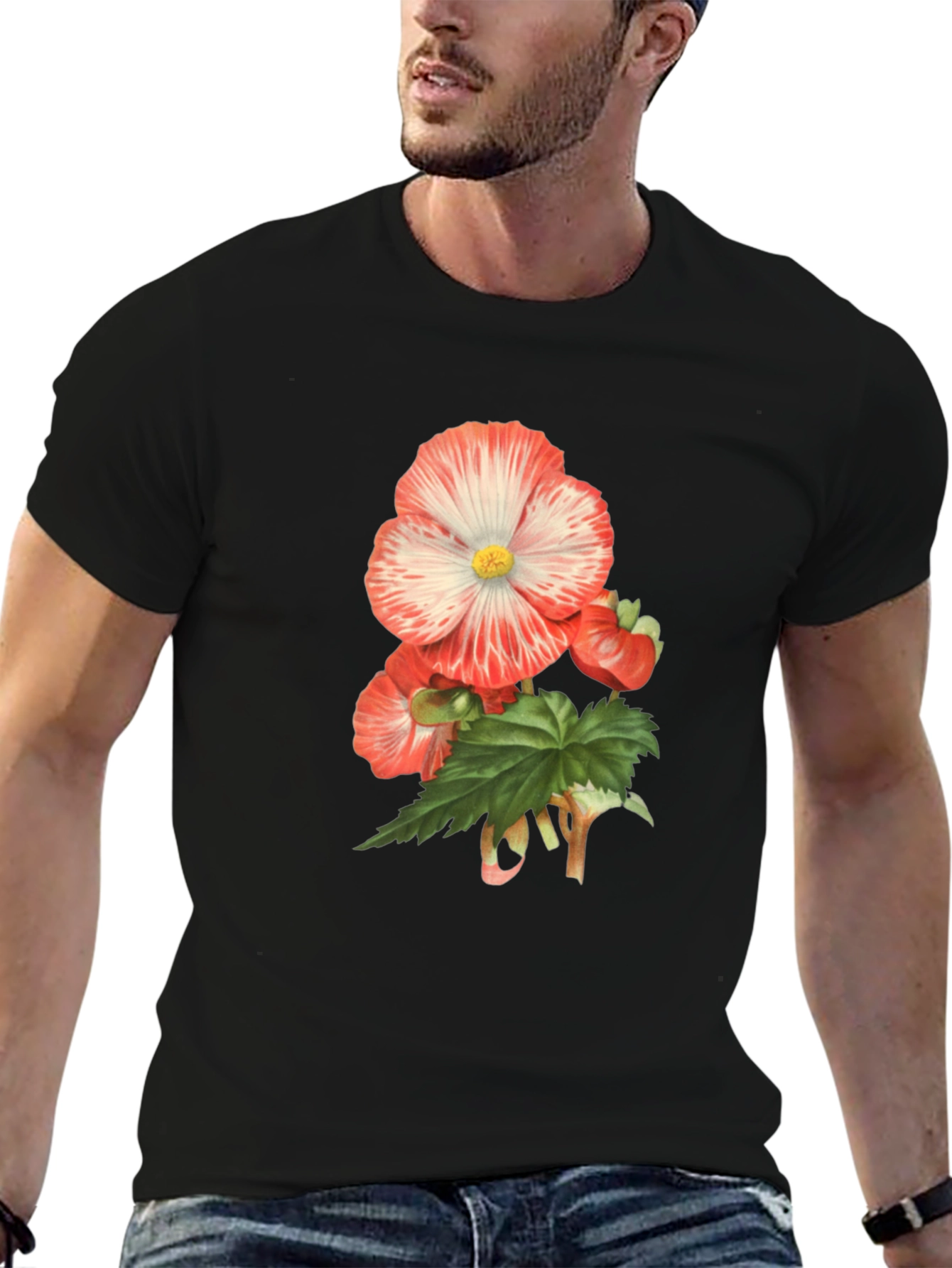 Floral Print Crew Neck T-Shirt