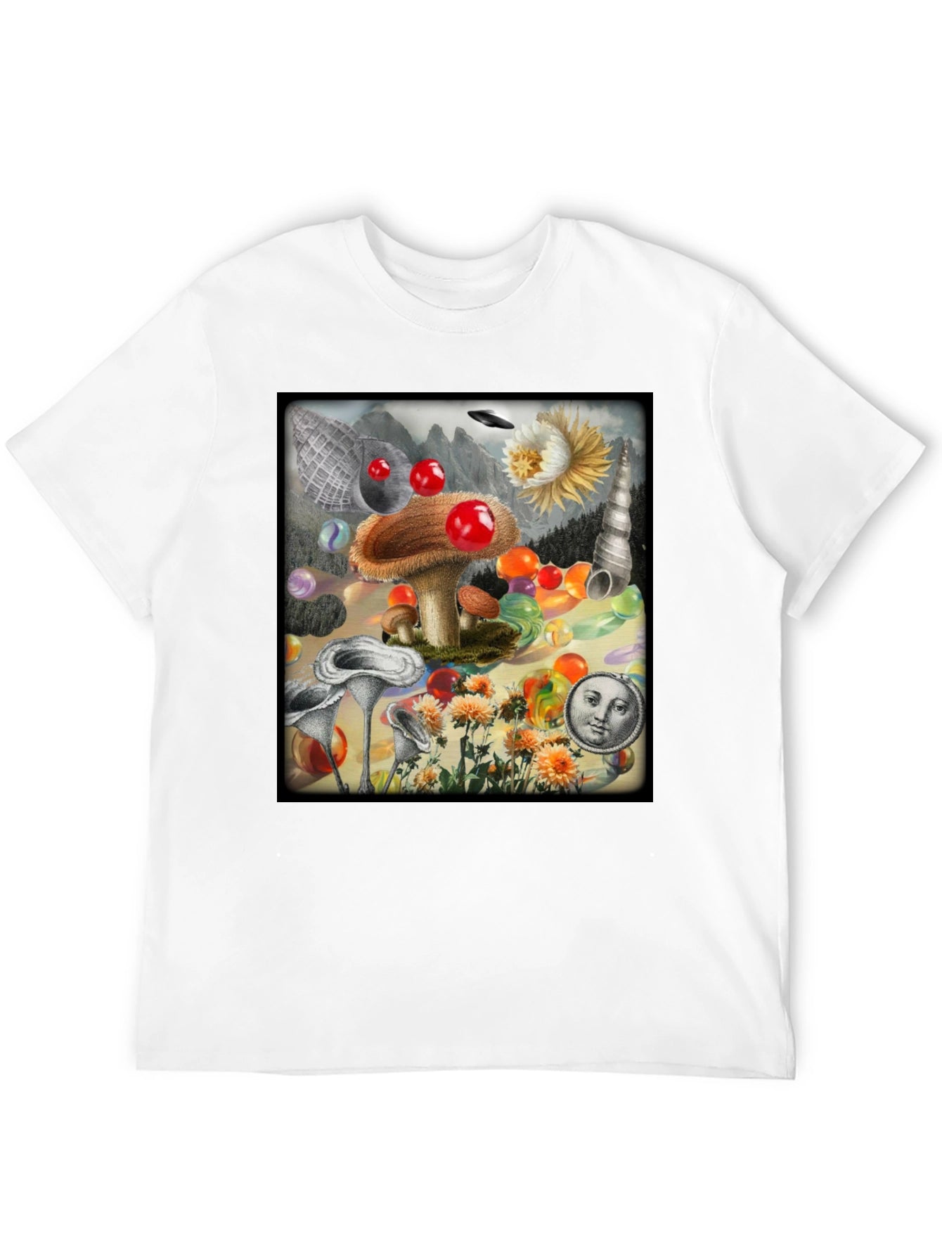 Surreal Mushroom Art Graphic Tee