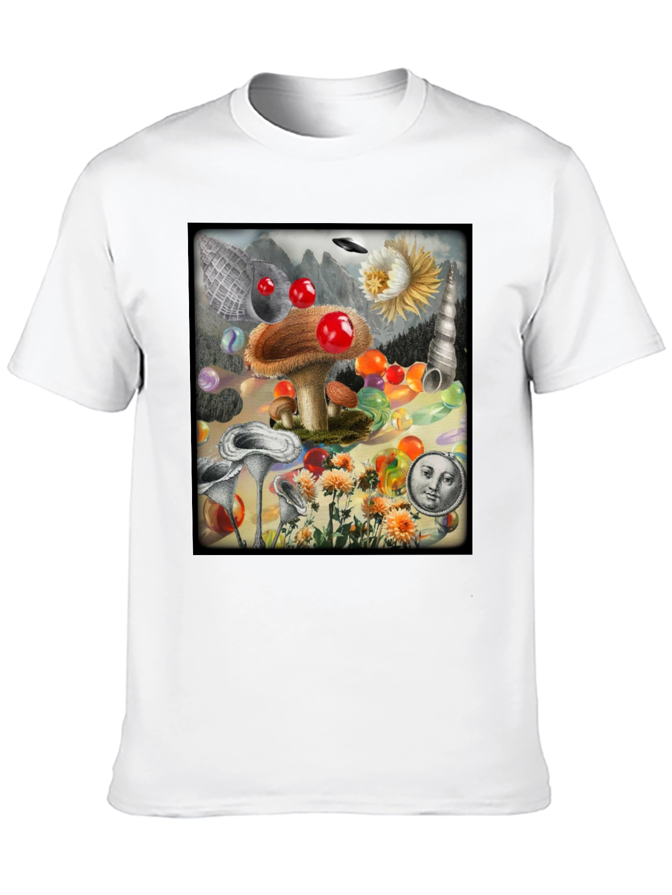 Surreal Mushroom Art Graphic Tee