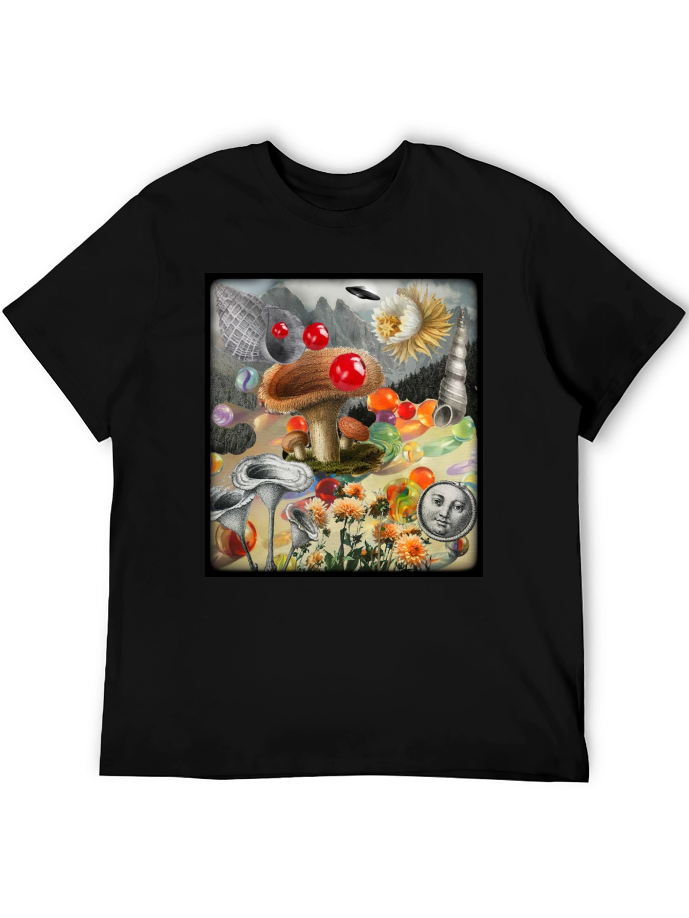 Surreal Mushroom Art Graphic Tee