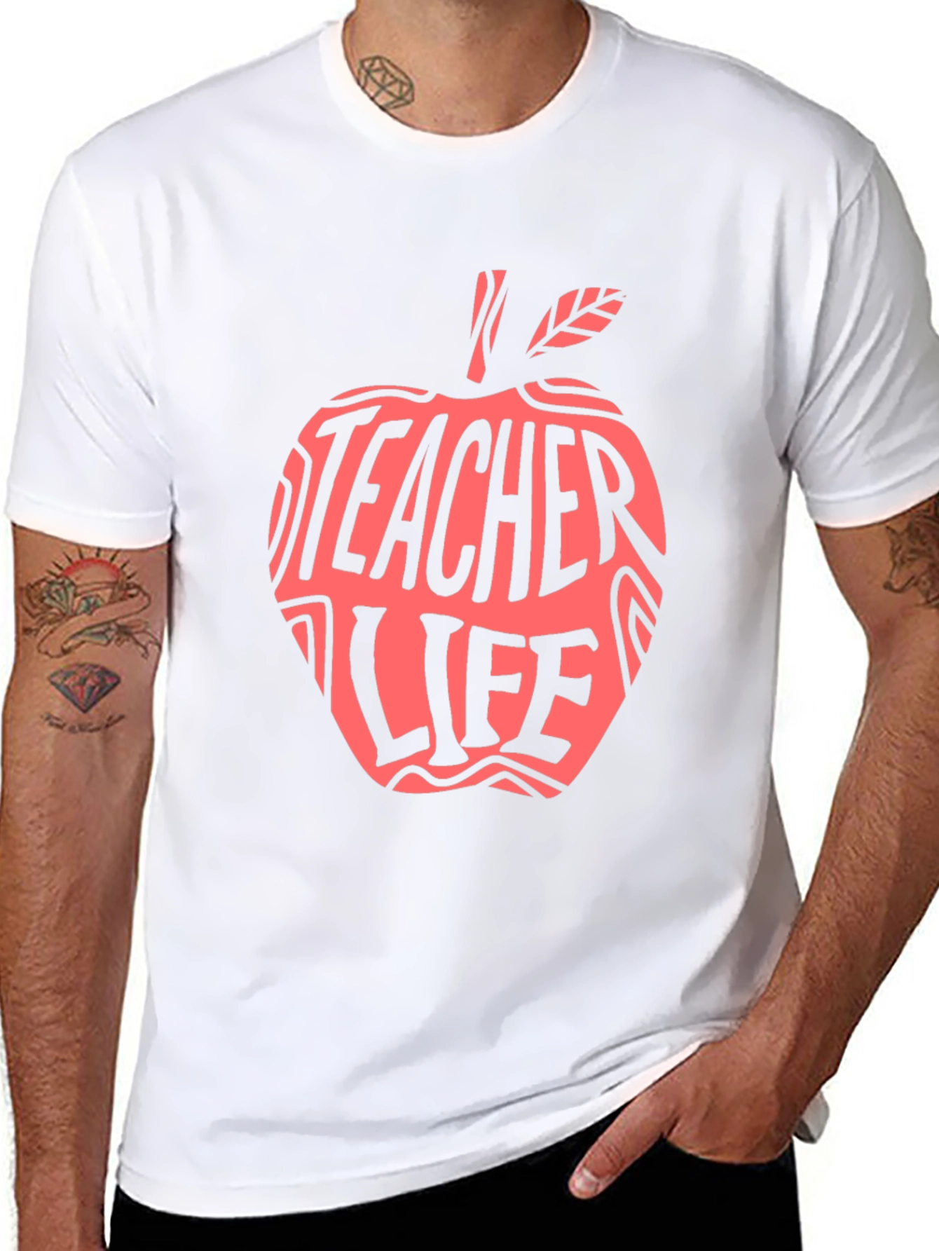 Teacher Life Apple Graphic T-Shirt