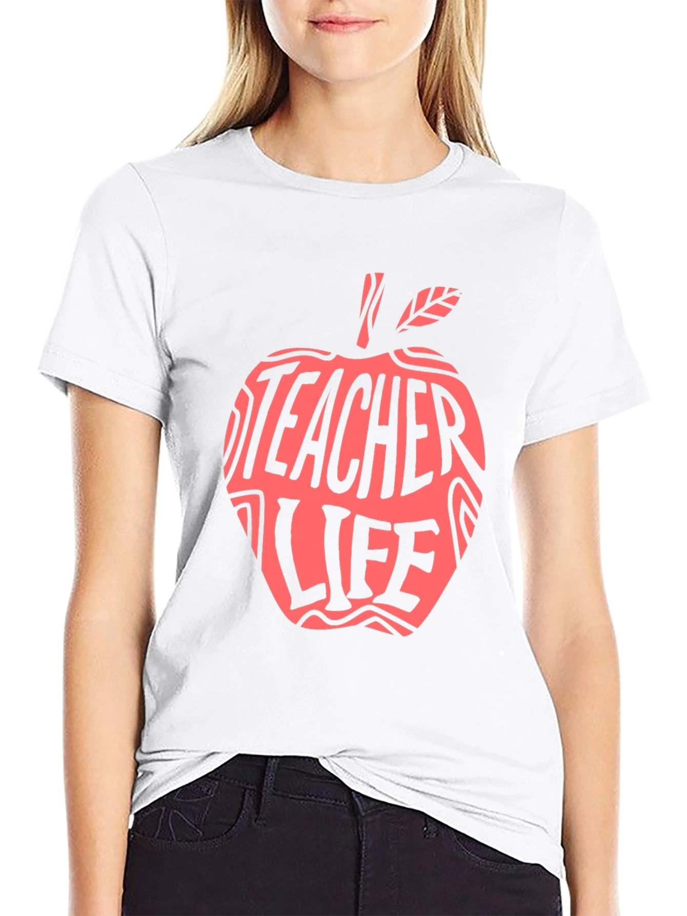 Teacher Life Apple Graphic T-Shirt