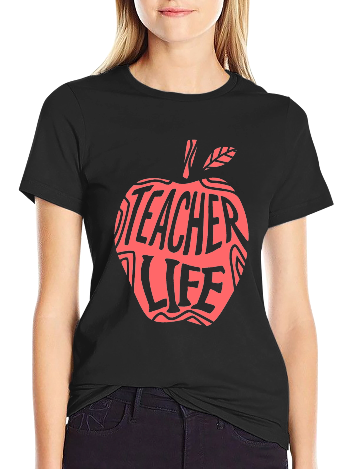 Teacher Life Apple Graphic T-Shirt