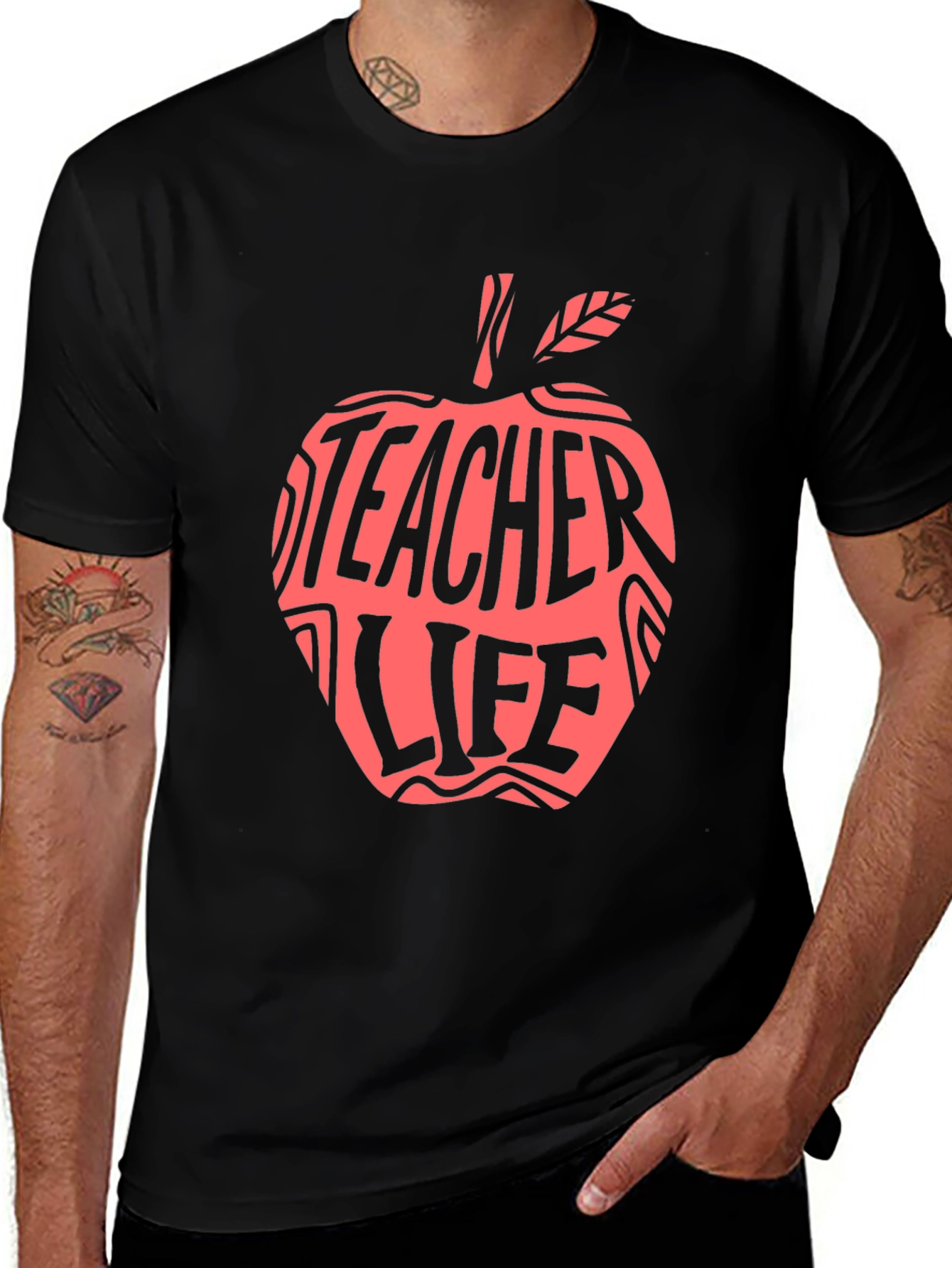 Teacher Life Apple Graphic T-Shirt