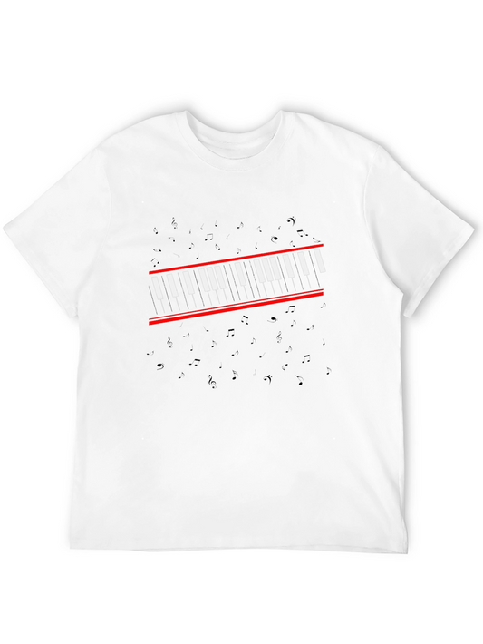 Piano Keys Graphic Tee - Musicians Black T-Shirt