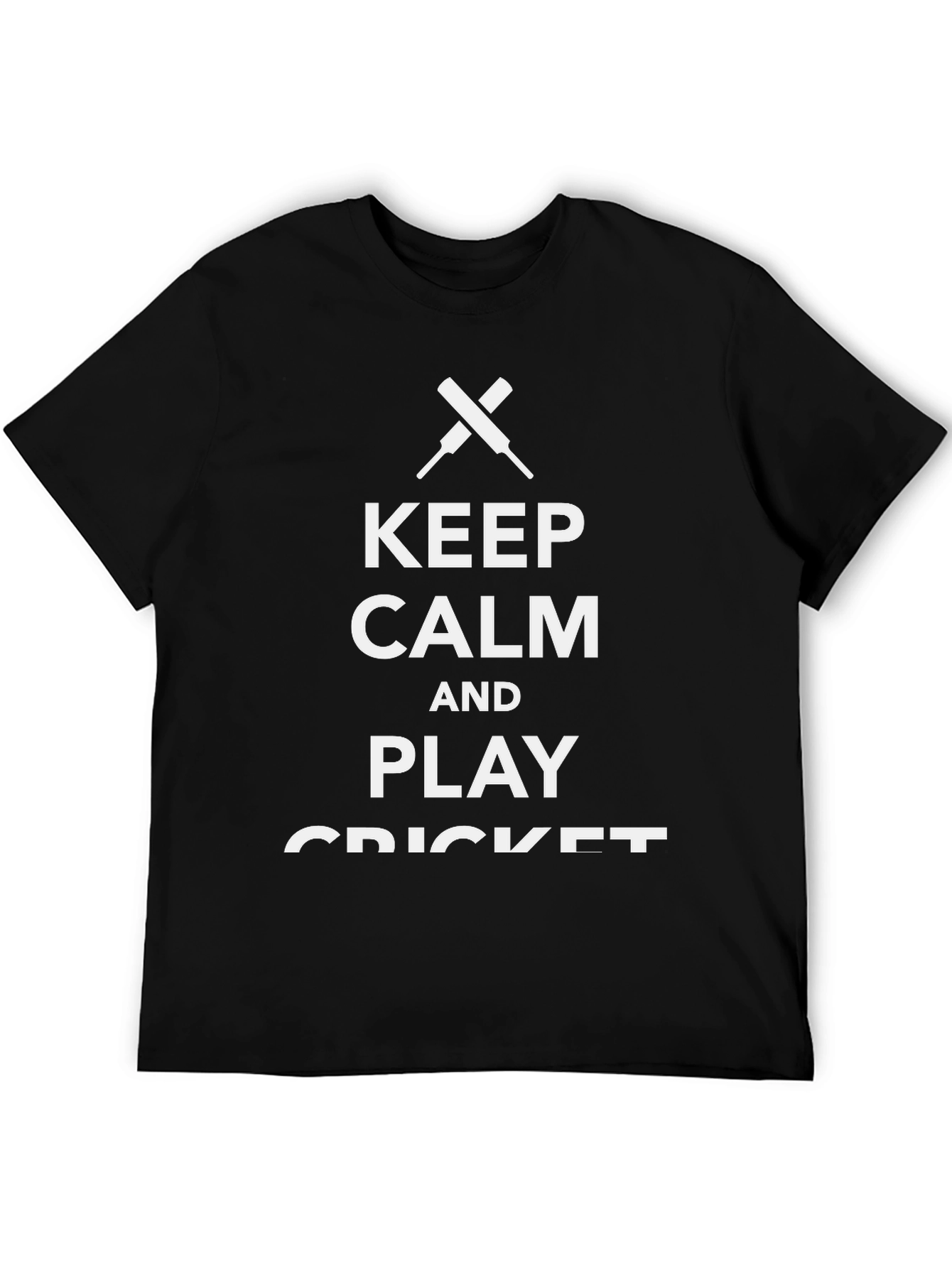 Keep Calm and Play Cricket Graphic T-Shirt
