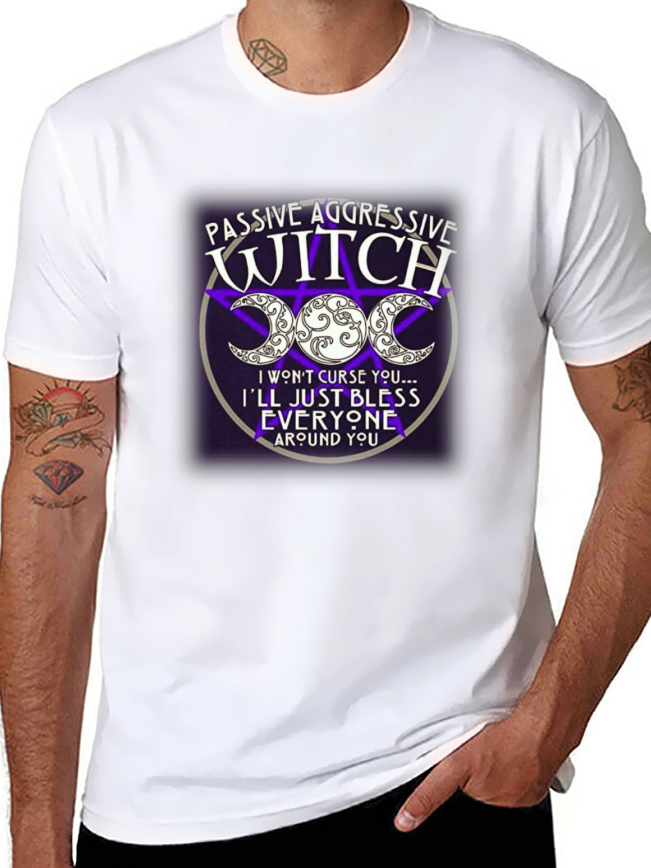Passive Aggressive Witch T-Shirt - Triple Moon Design