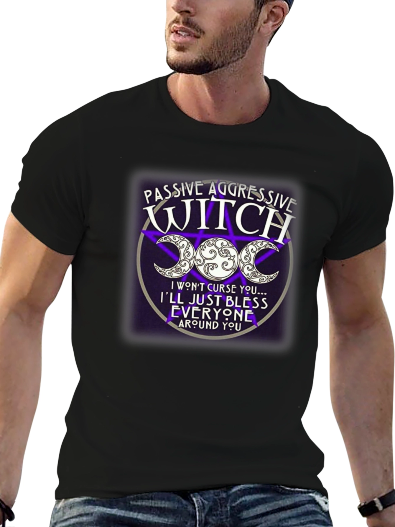 Passive Aggressive Witch T-Shirt - Triple Moon Design
