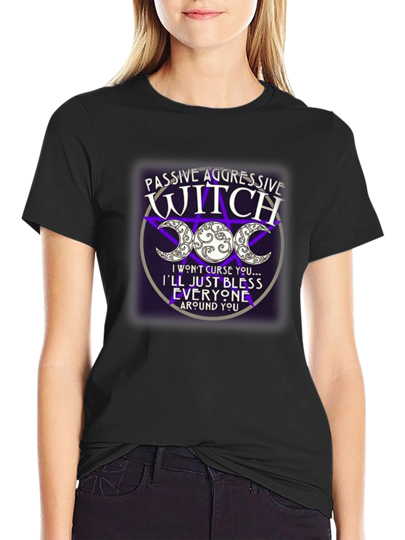 Passive Aggressive Witch T-Shirt - Triple Moon Design