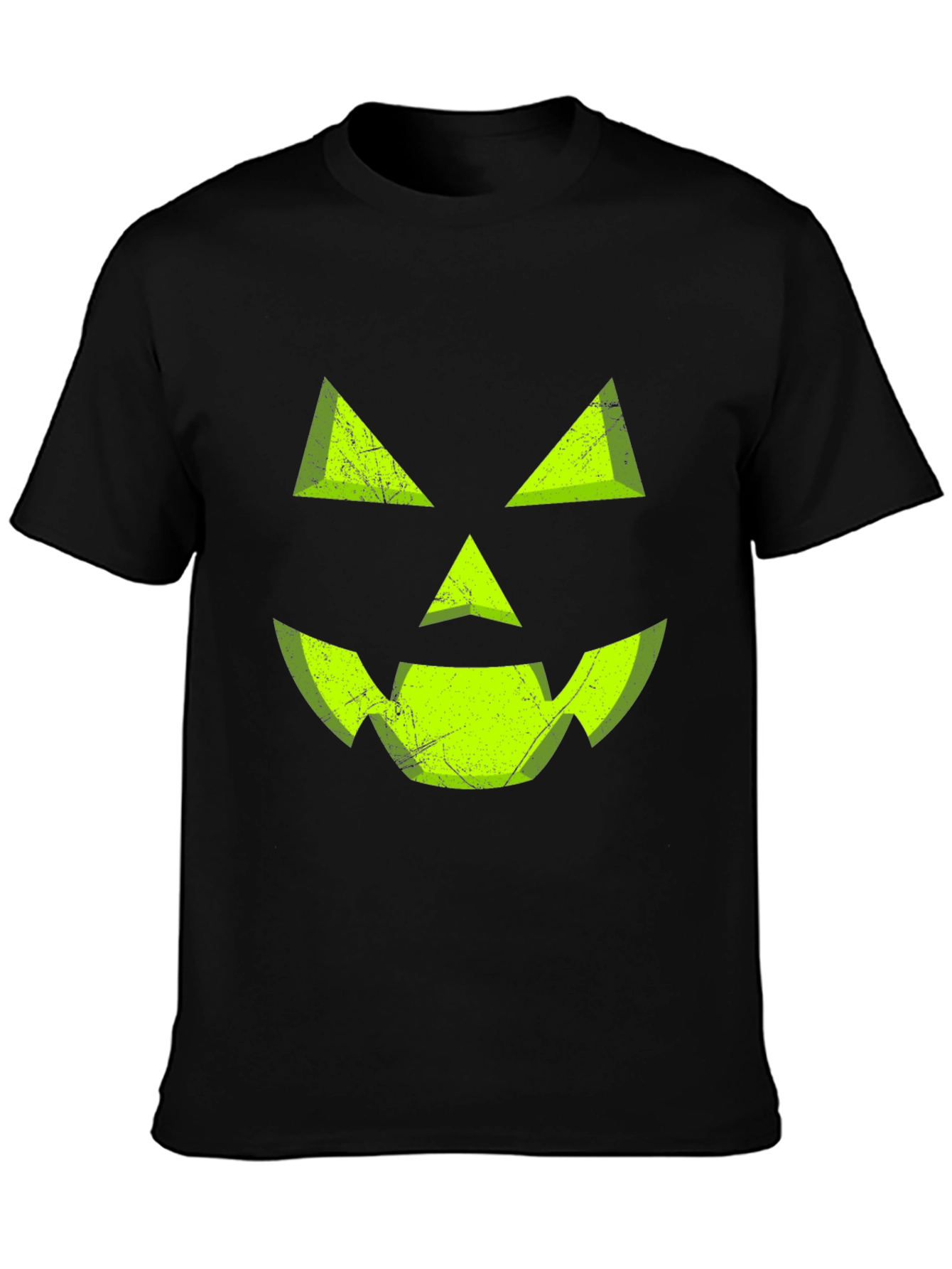 Halloween Pumpkin Face Black T-Shirt