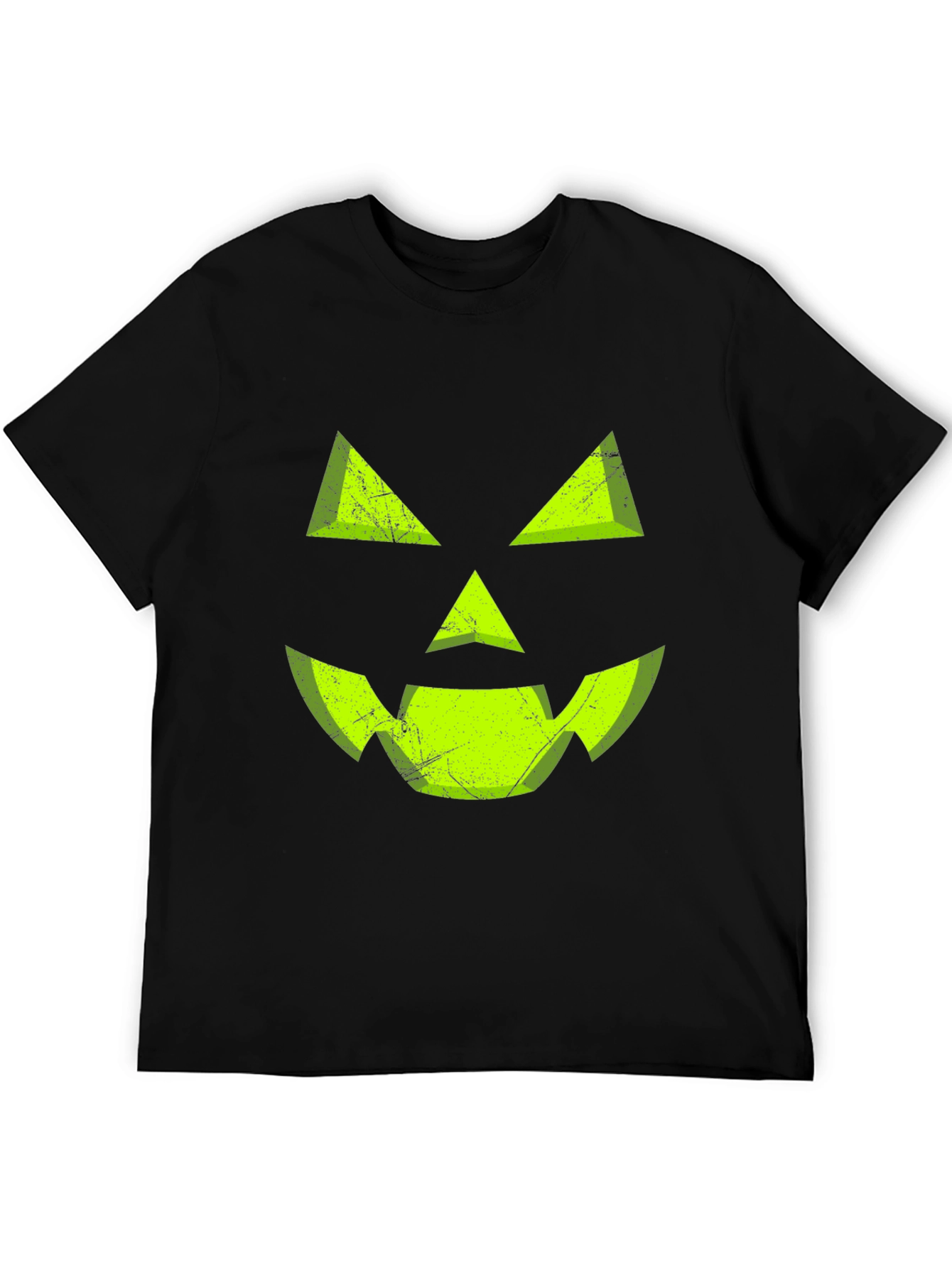 Halloween Pumpkin Face Black T-Shirt