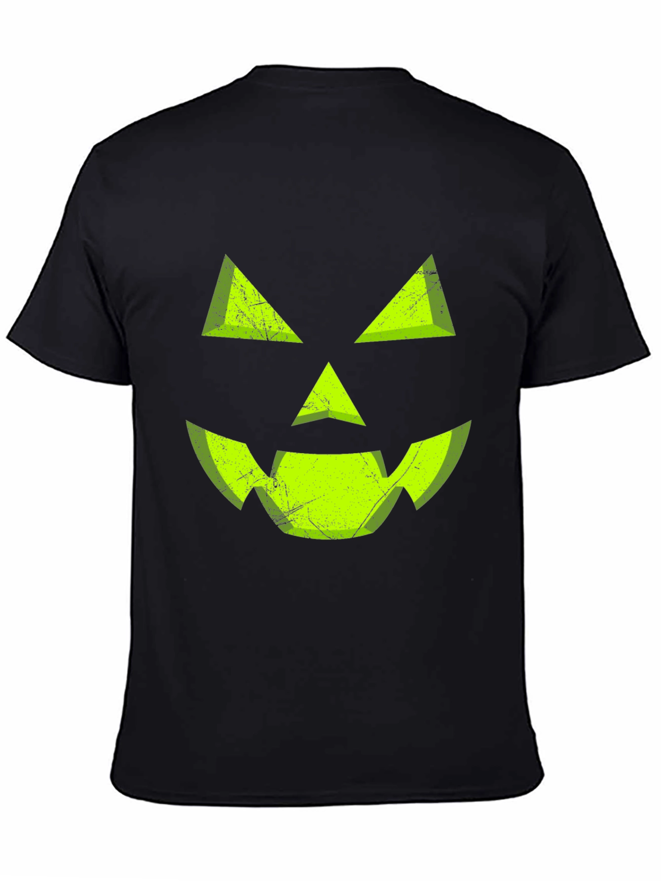 Halloween Pumpkin Face Black T-Shirt