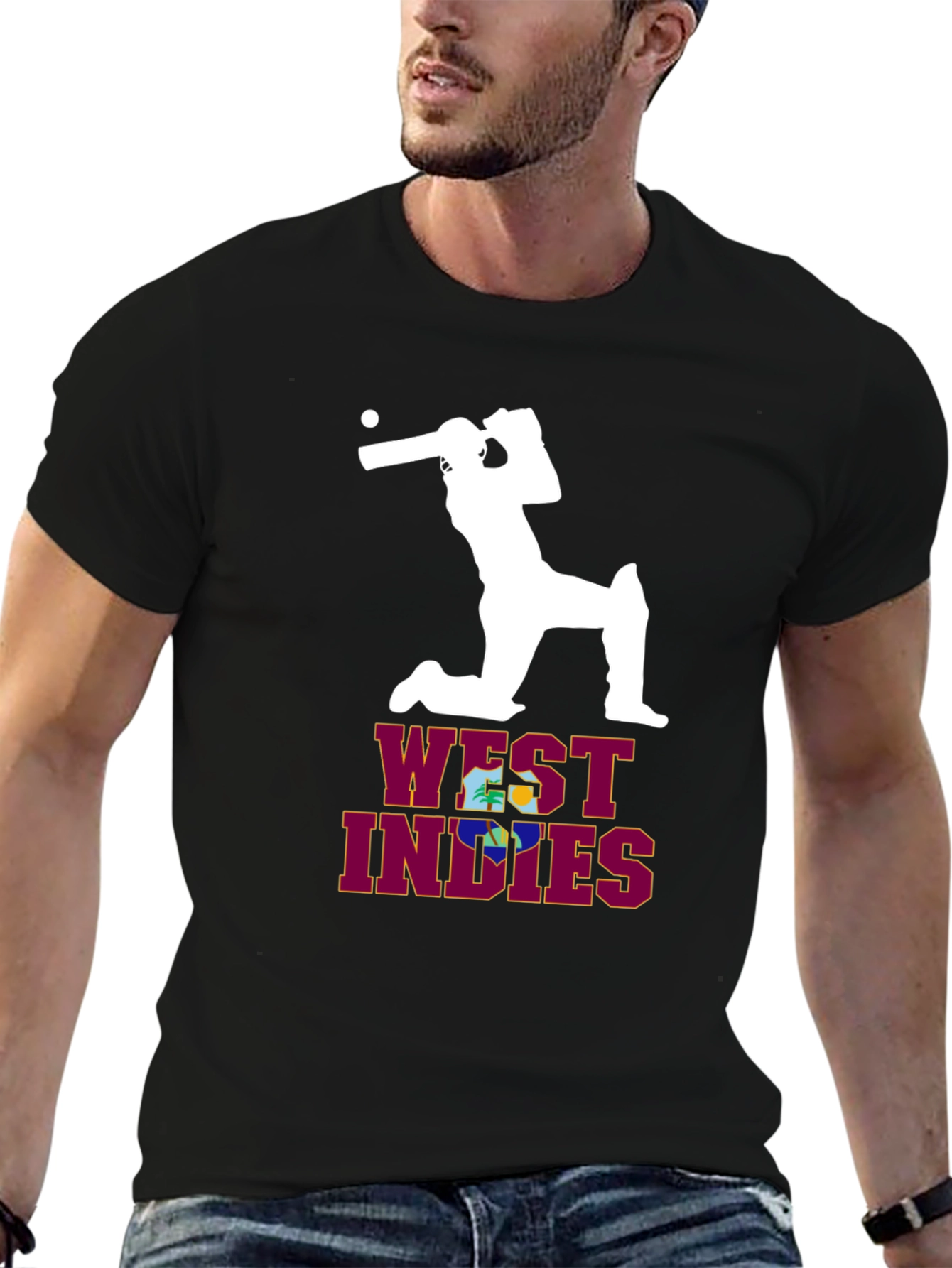 West Indies Cricket T-Shirt - Black