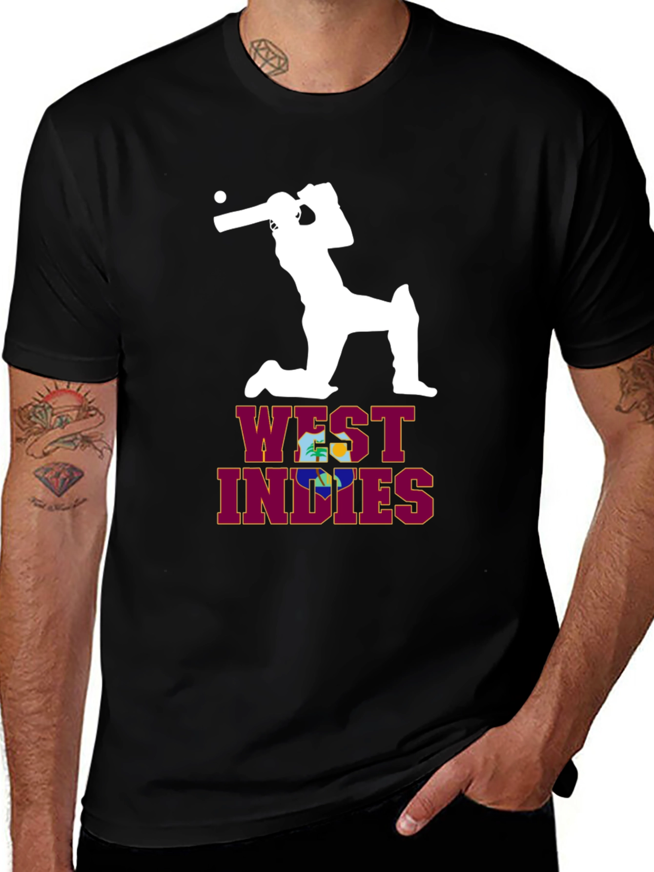 West Indies Cricket T-Shirt - Black