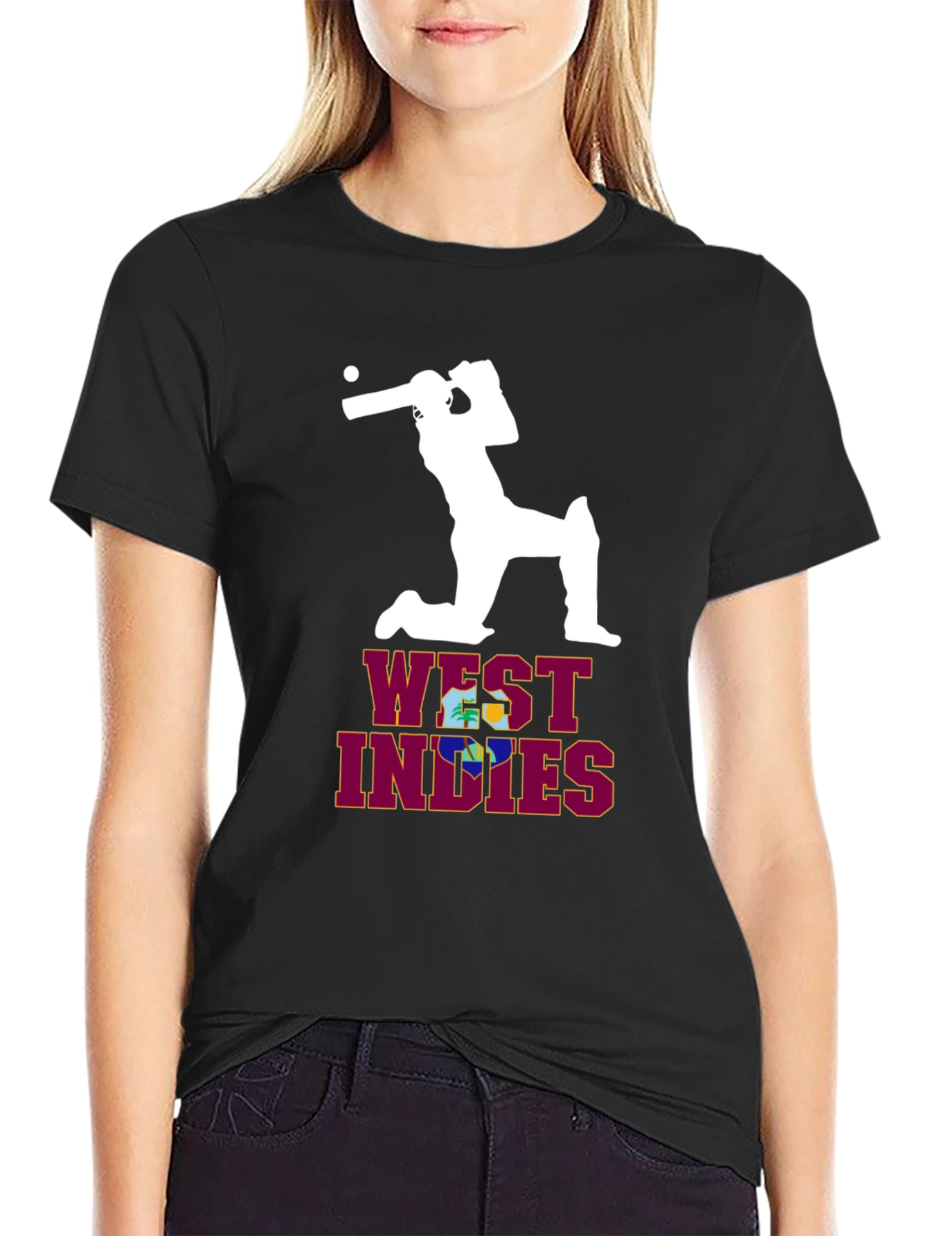 West Indies Cricket T-Shirt - Black