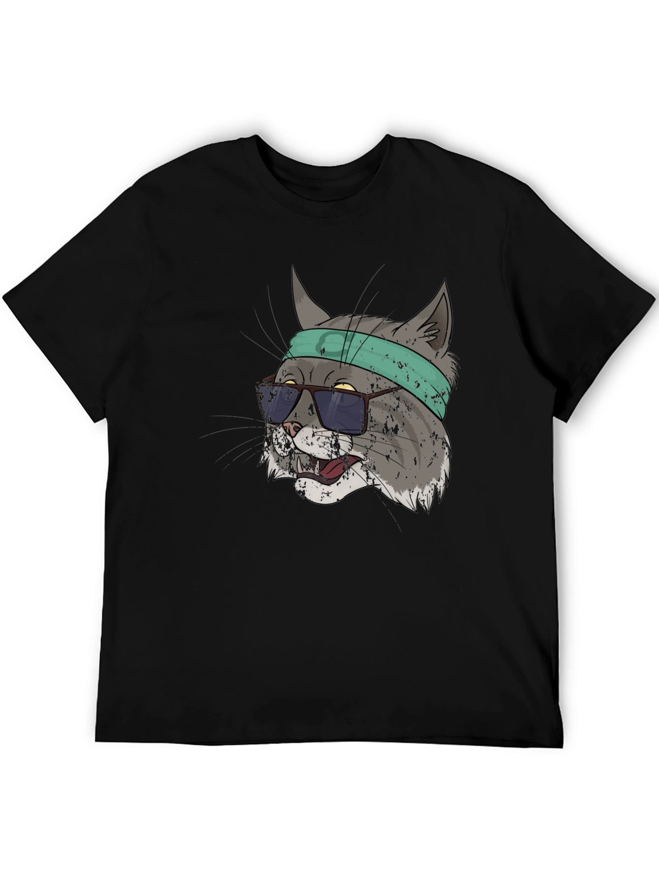 Cool Cat Graphic Tee - Unisex Black T-Shirt
