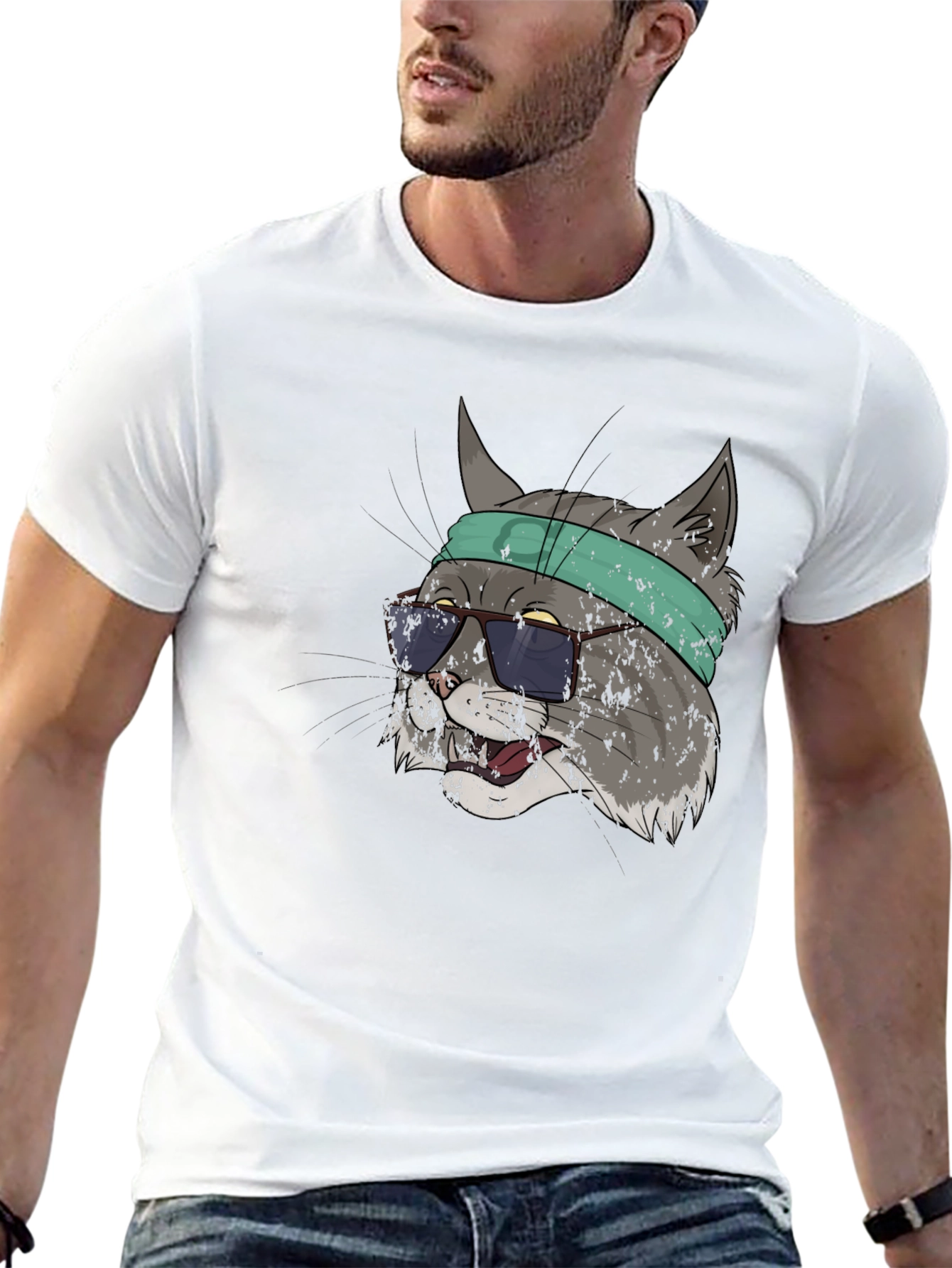 Cool Cat Graphic Tee - Unisex Black T-Shirt