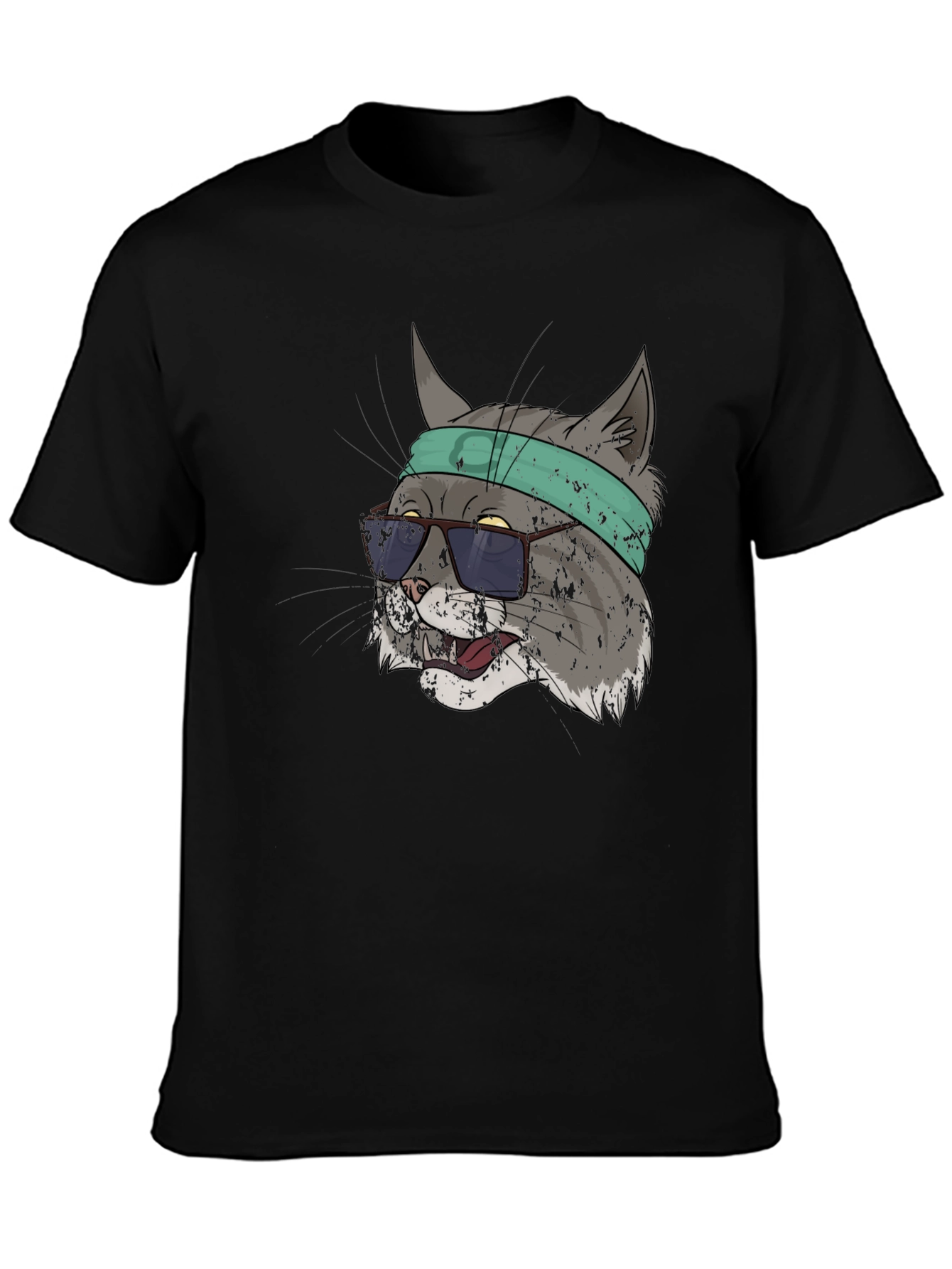 Cool Cat Graphic Tee - Unisex Black T-Shirt