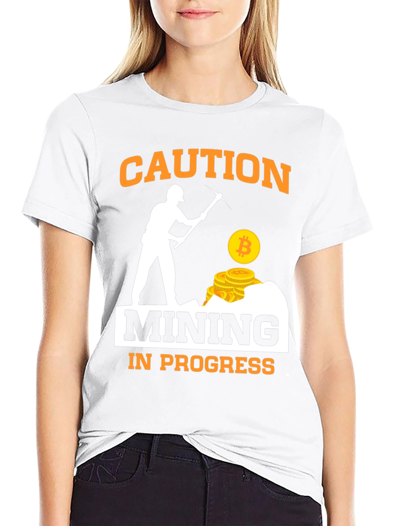 Caution Mining in Progress Graphic Tee