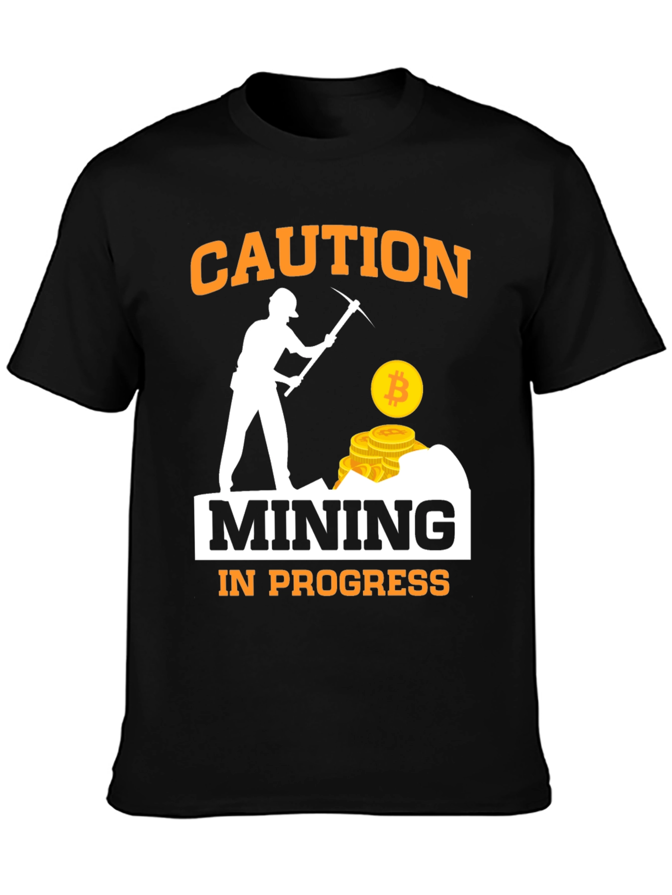Caution Mining in Progress Graphic Tee