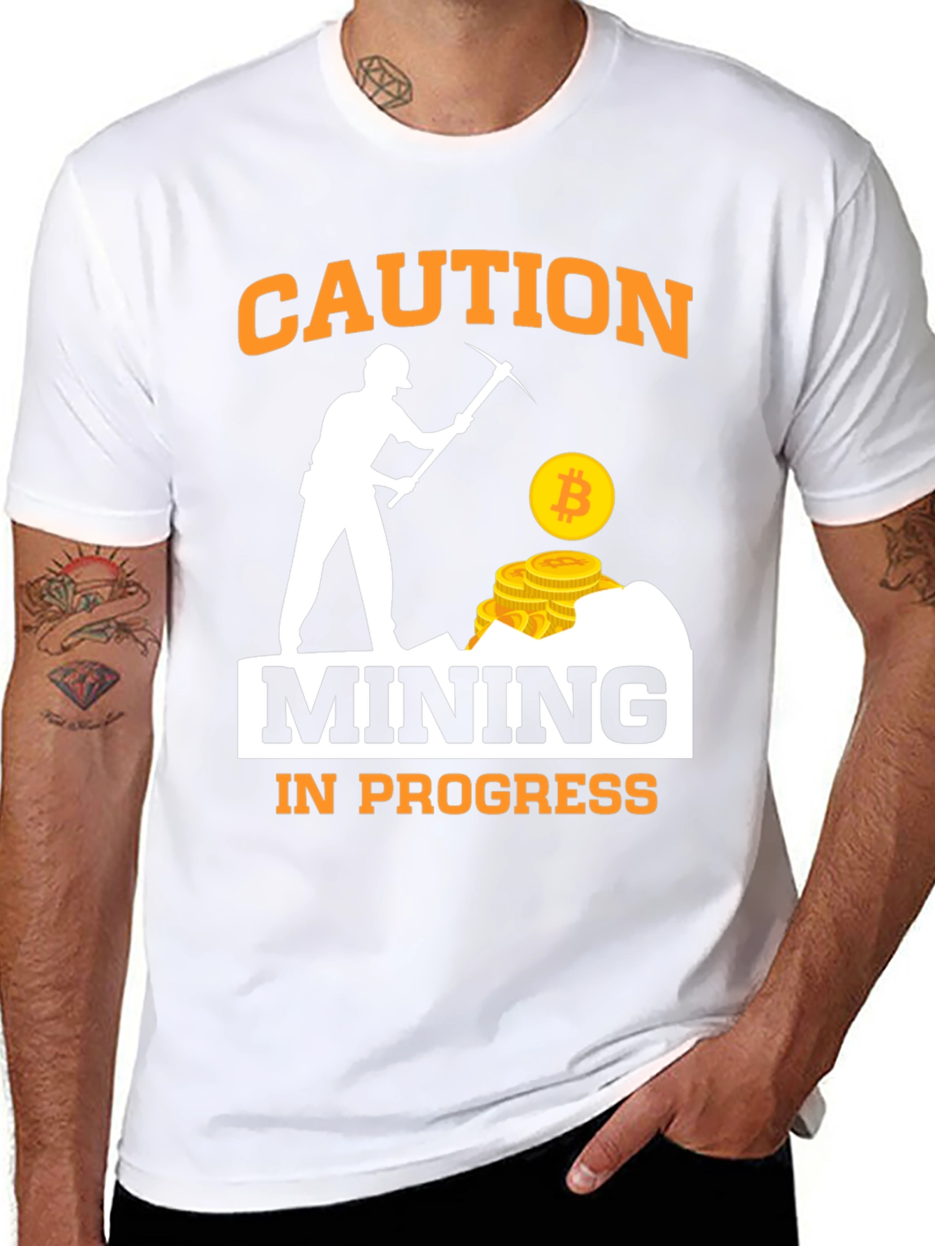 Caution Mining in Progress Graphic Tee