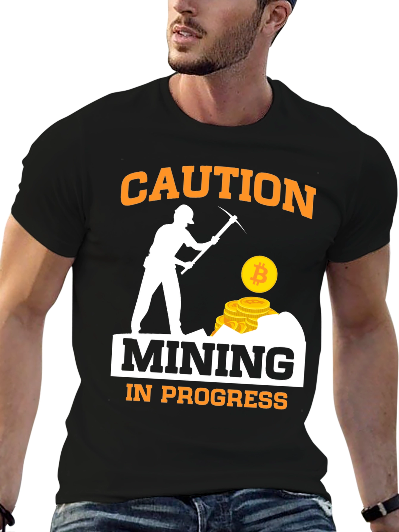 Caution Mining in Progress Graphic Tee
