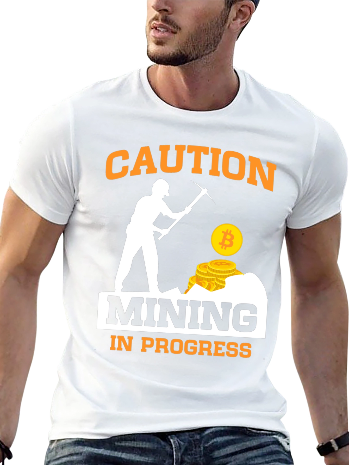 Caution Mining in Progress Graphic Tee