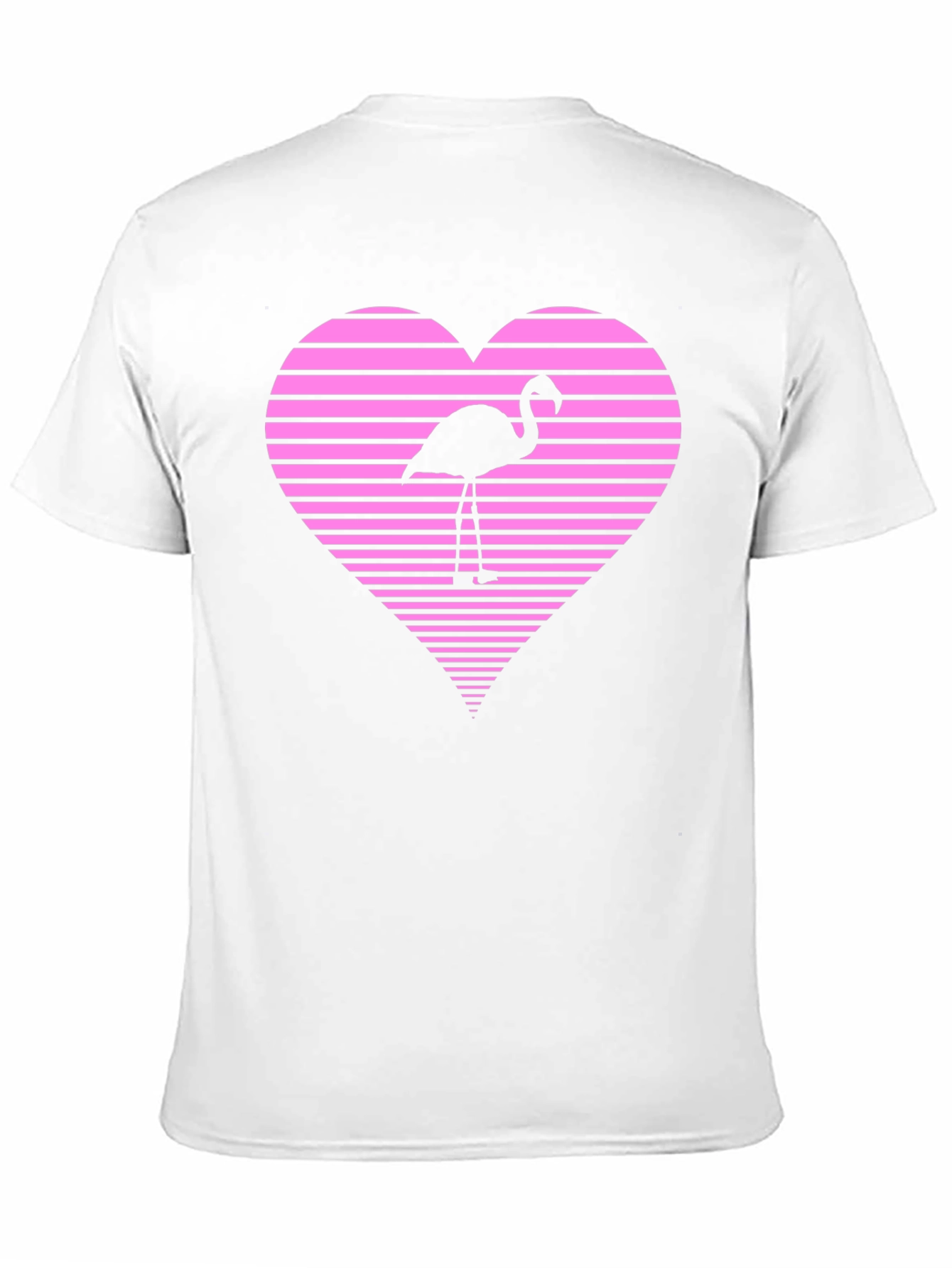 Flamingo Heart Graphic Tee - Black