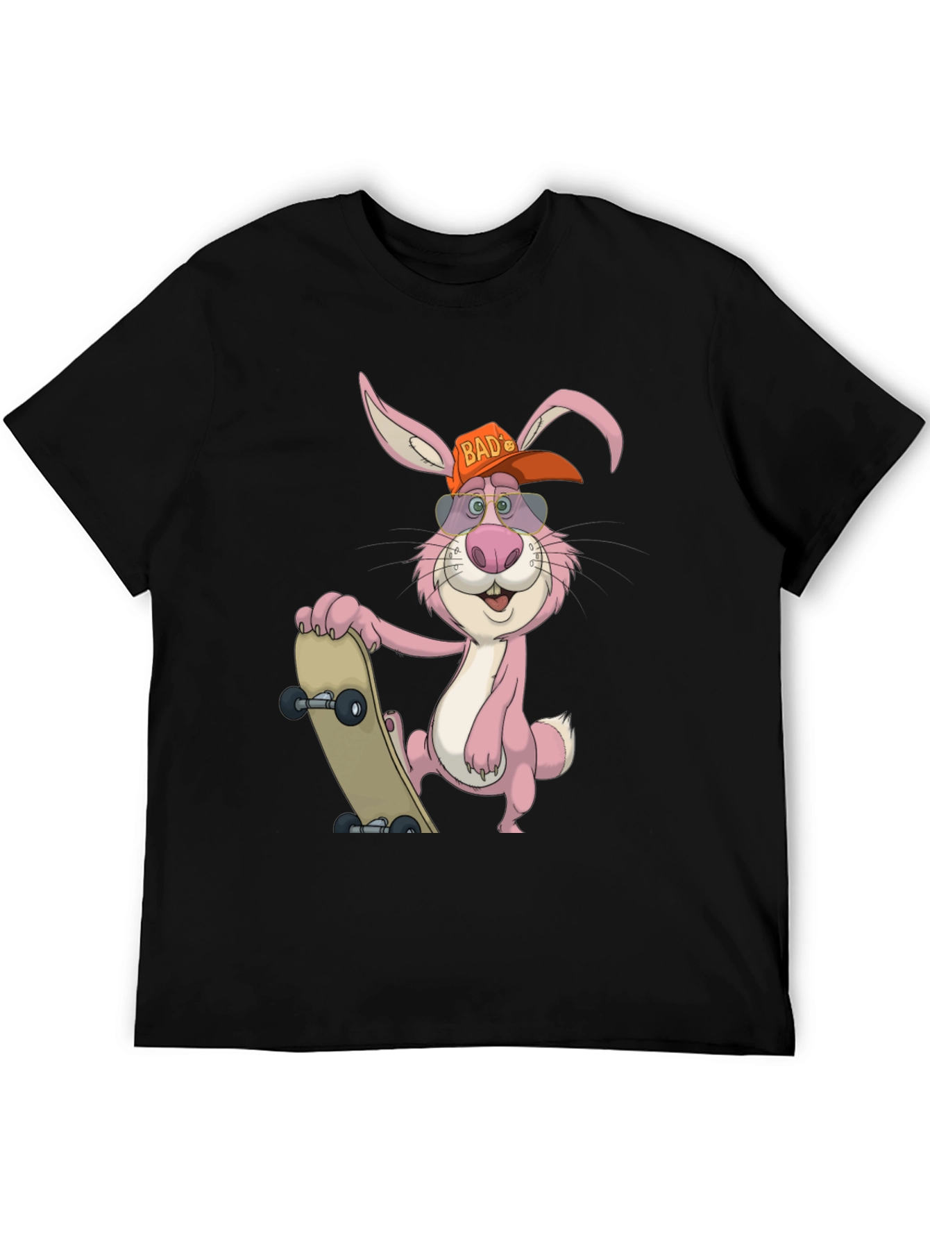 Skater Rabbit Graphic Tee - Cool Cartoon Style