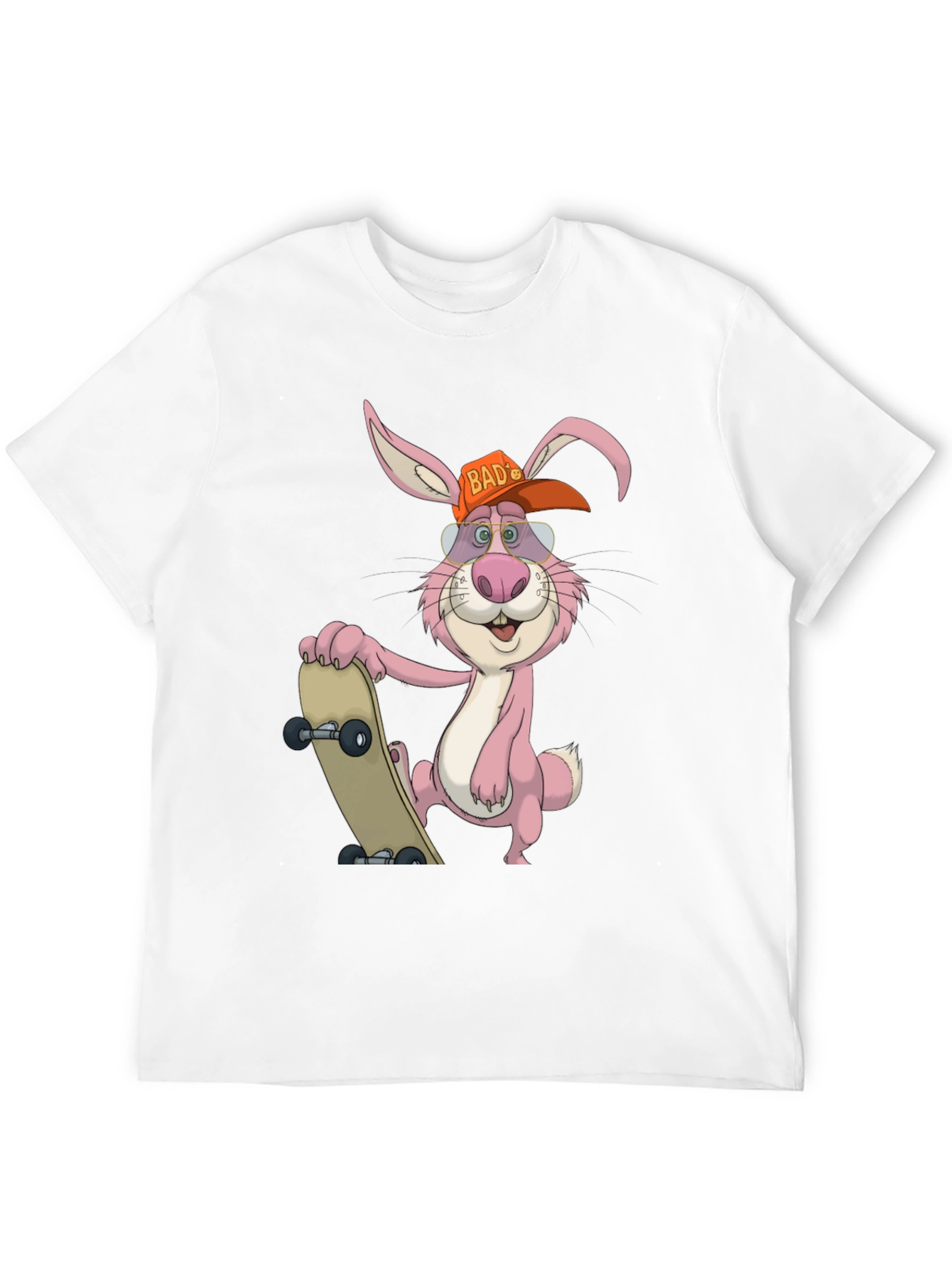 Skater Rabbit Graphic Tee - Cool Cartoon Style