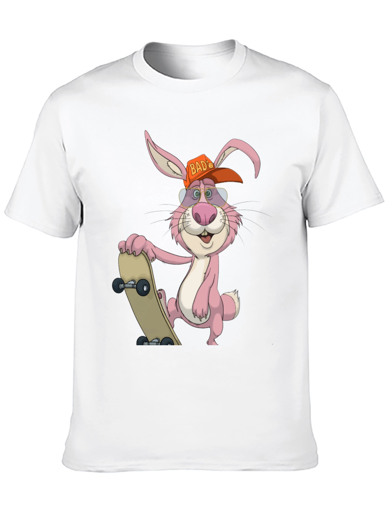 Skater Rabbit Graphic Tee - Cool Cartoon Style