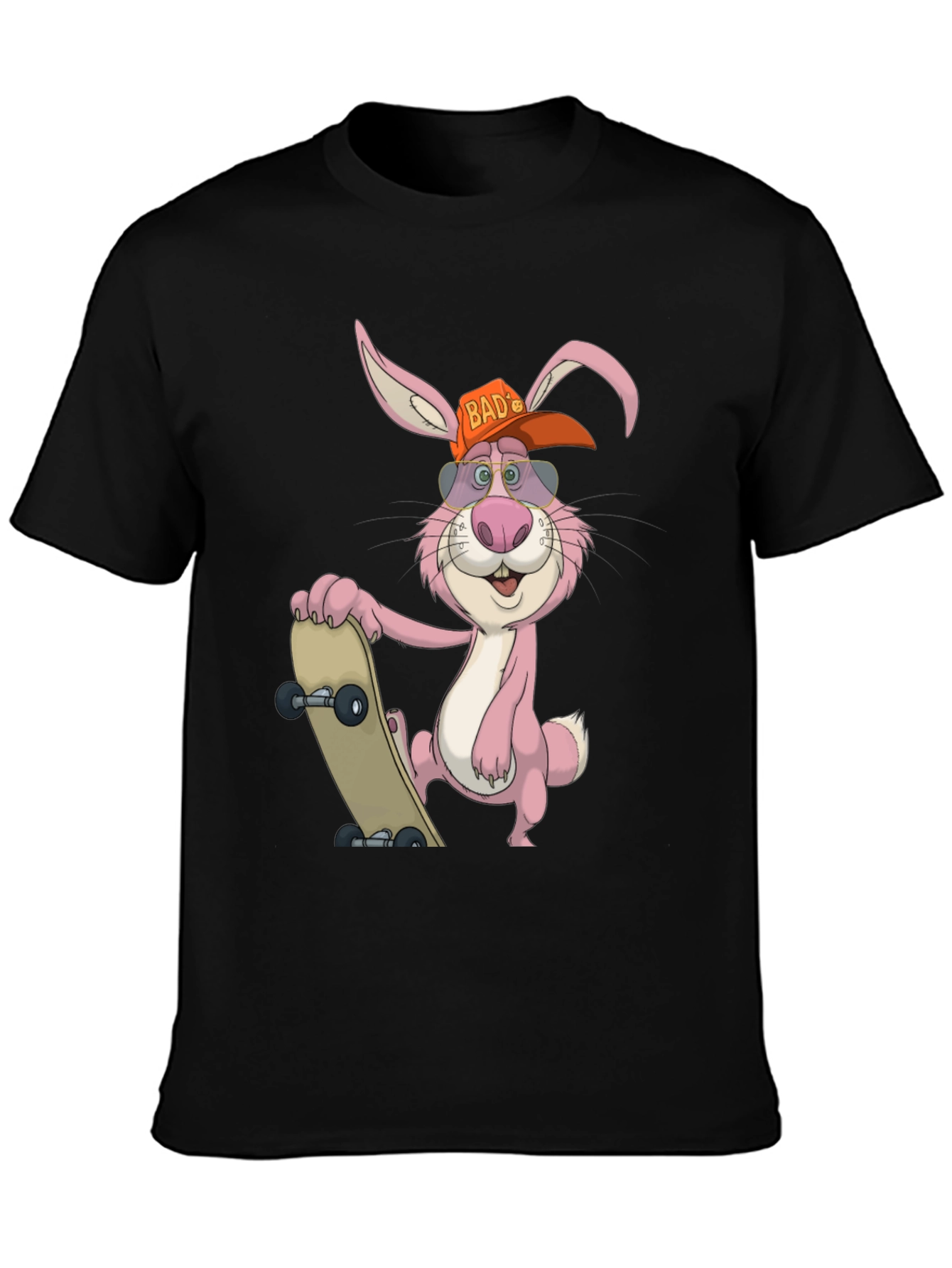 Skater Rabbit Graphic Tee - Cool Cartoon Style