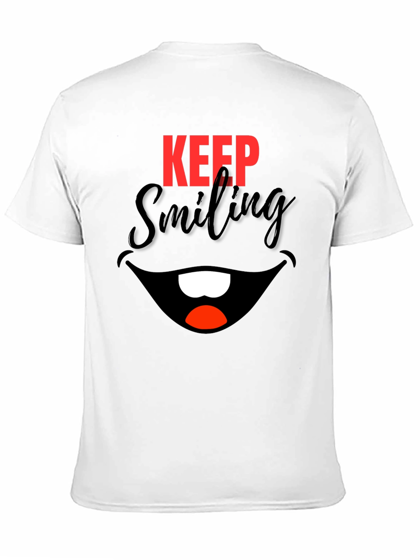 Keep Smiling Black Graphic Tee