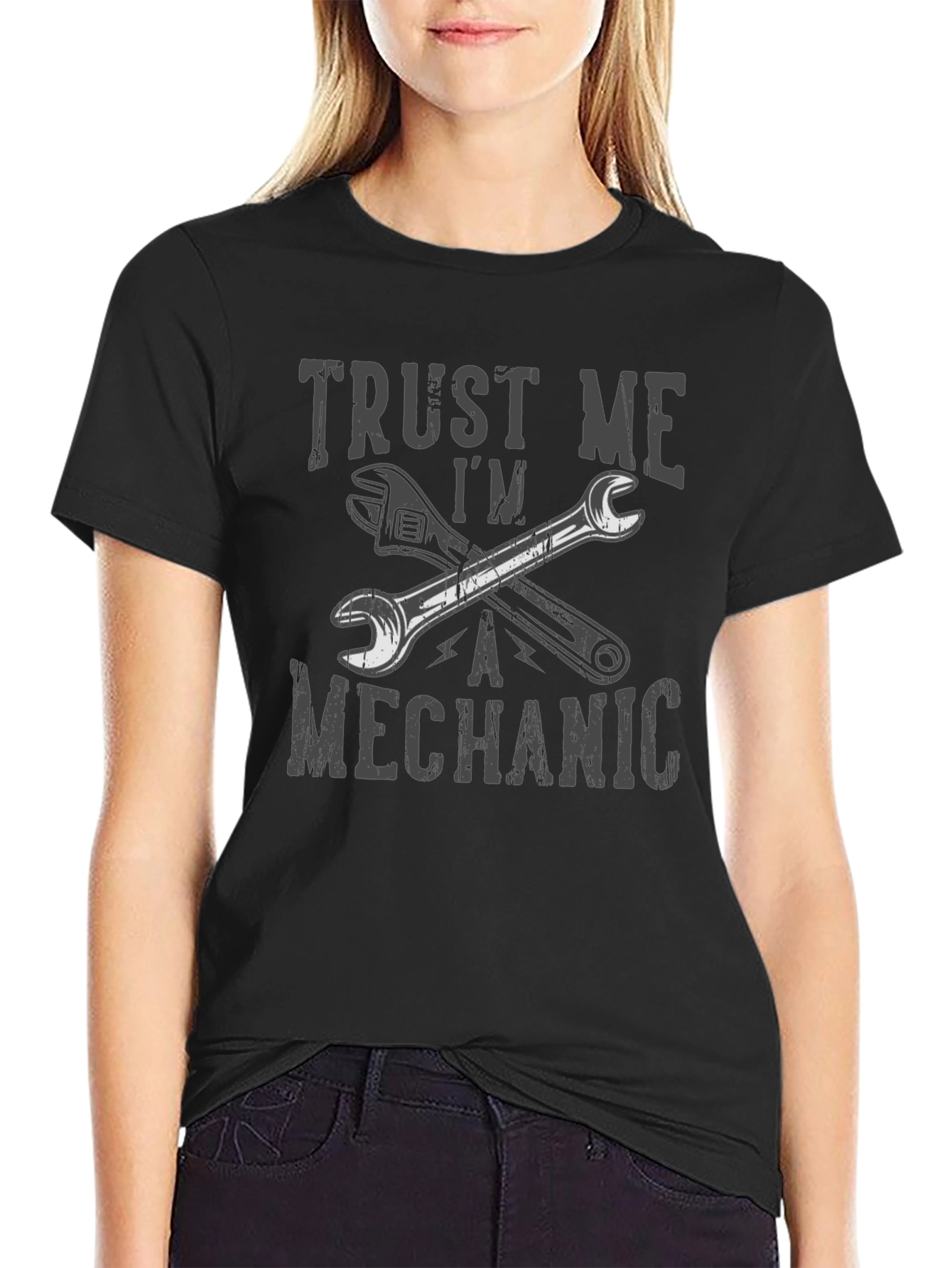 Trust Me Im a Mechanic T-Shirt Wrench Design