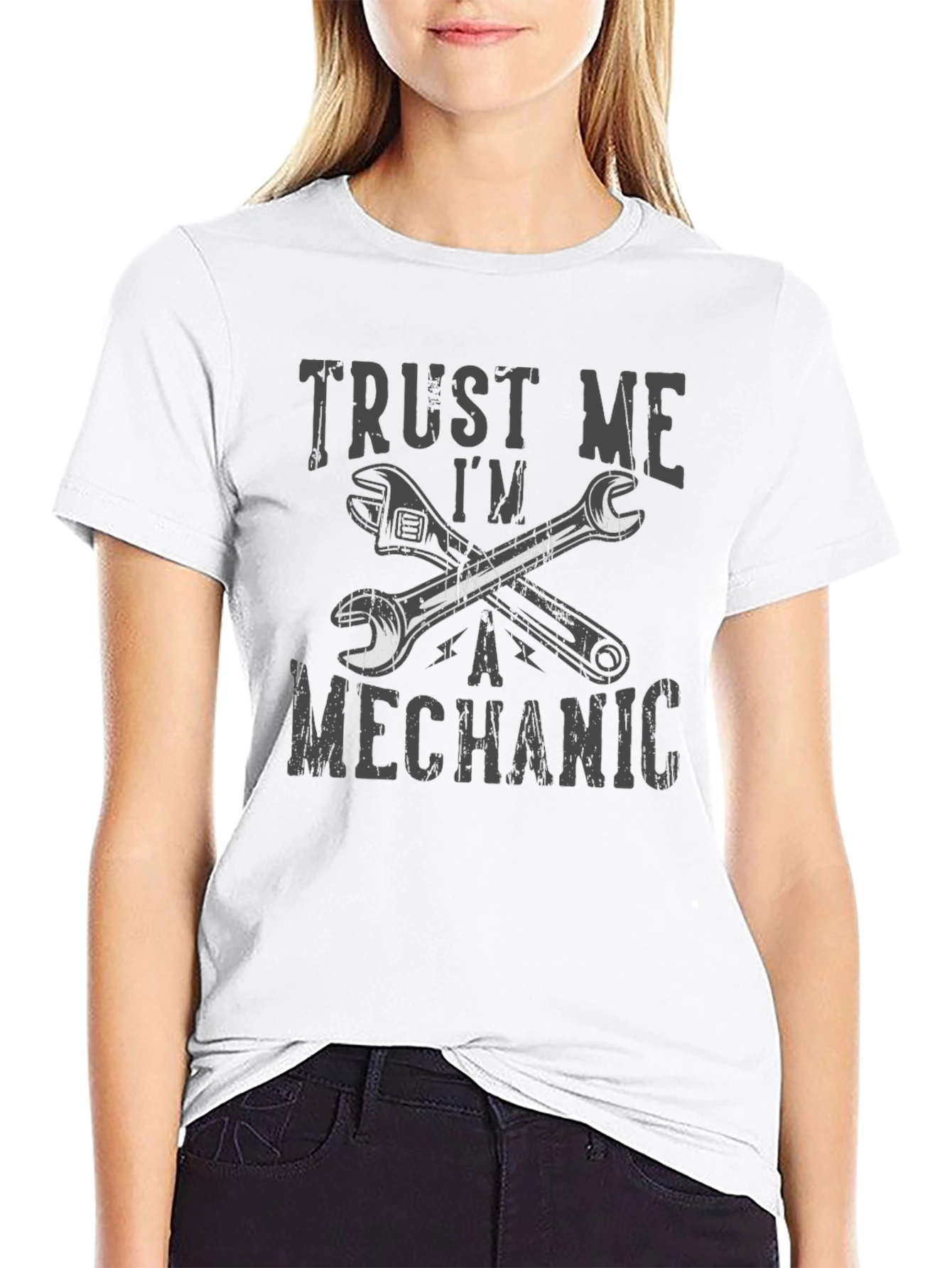 Trust Me Im a Mechanic T-Shirt Wrench Design