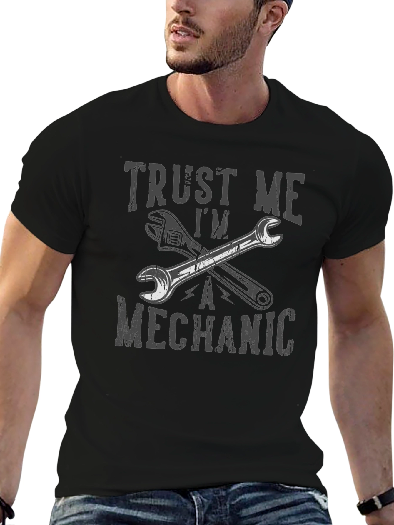 Trust Me Im a Mechanic T-Shirt Wrench Design
