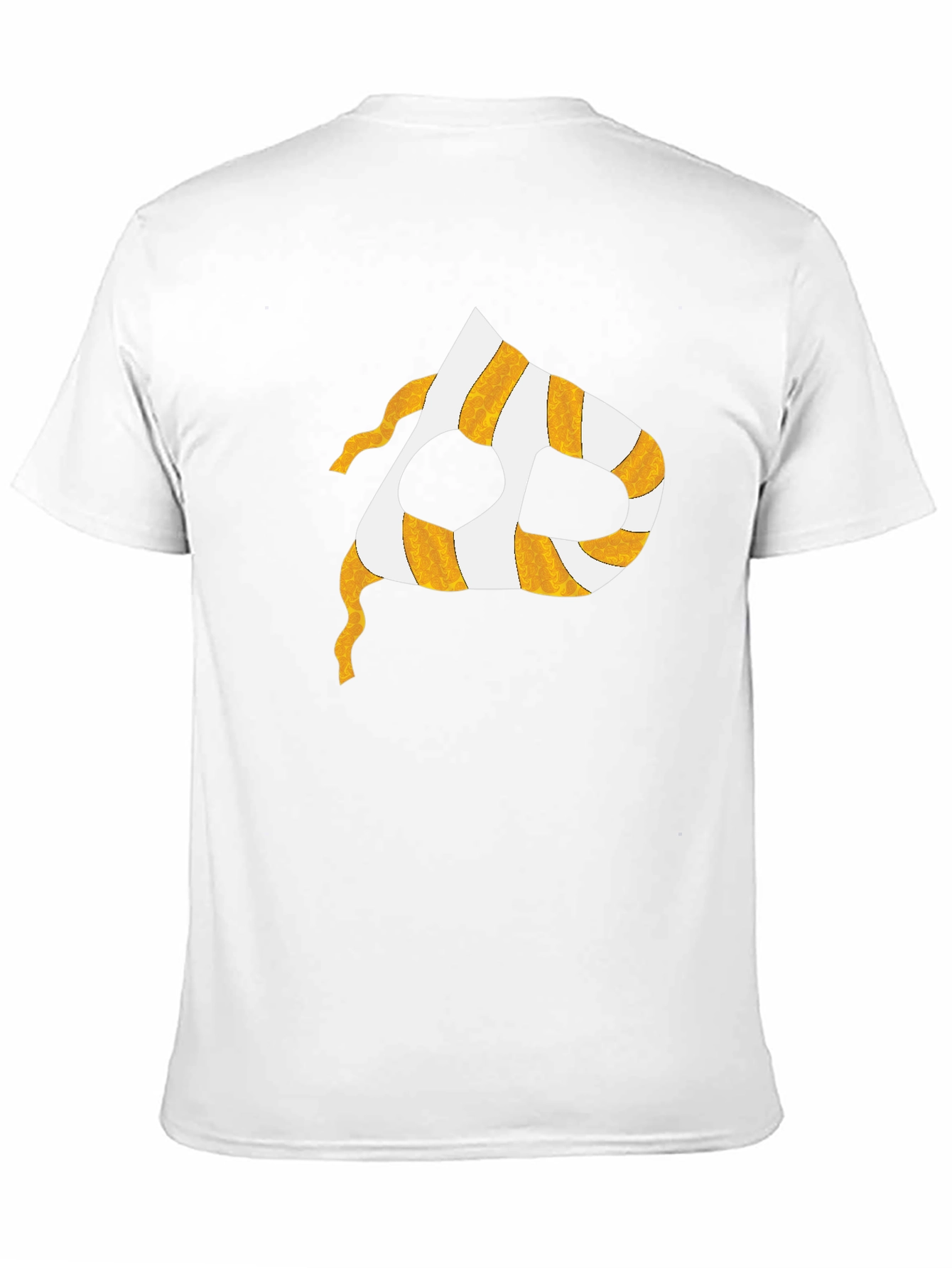 Striped Mask Graphic T-Shirt - Black