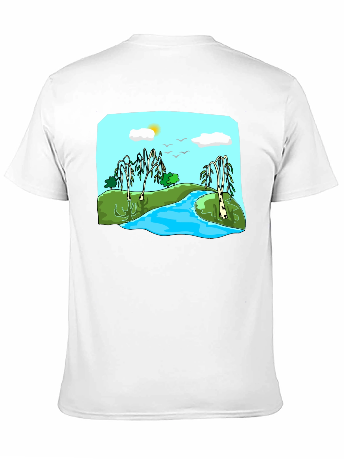 Scenic River Landscape Graphic Tee