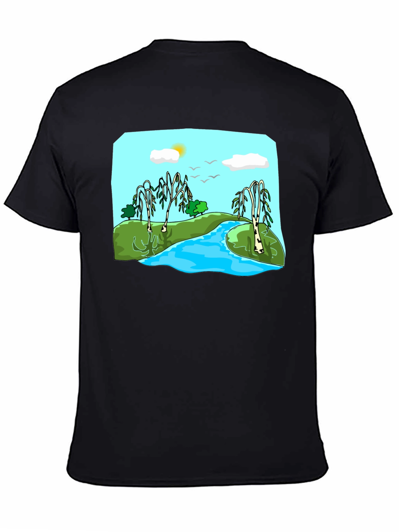Scenic River Landscape Graphic Tee