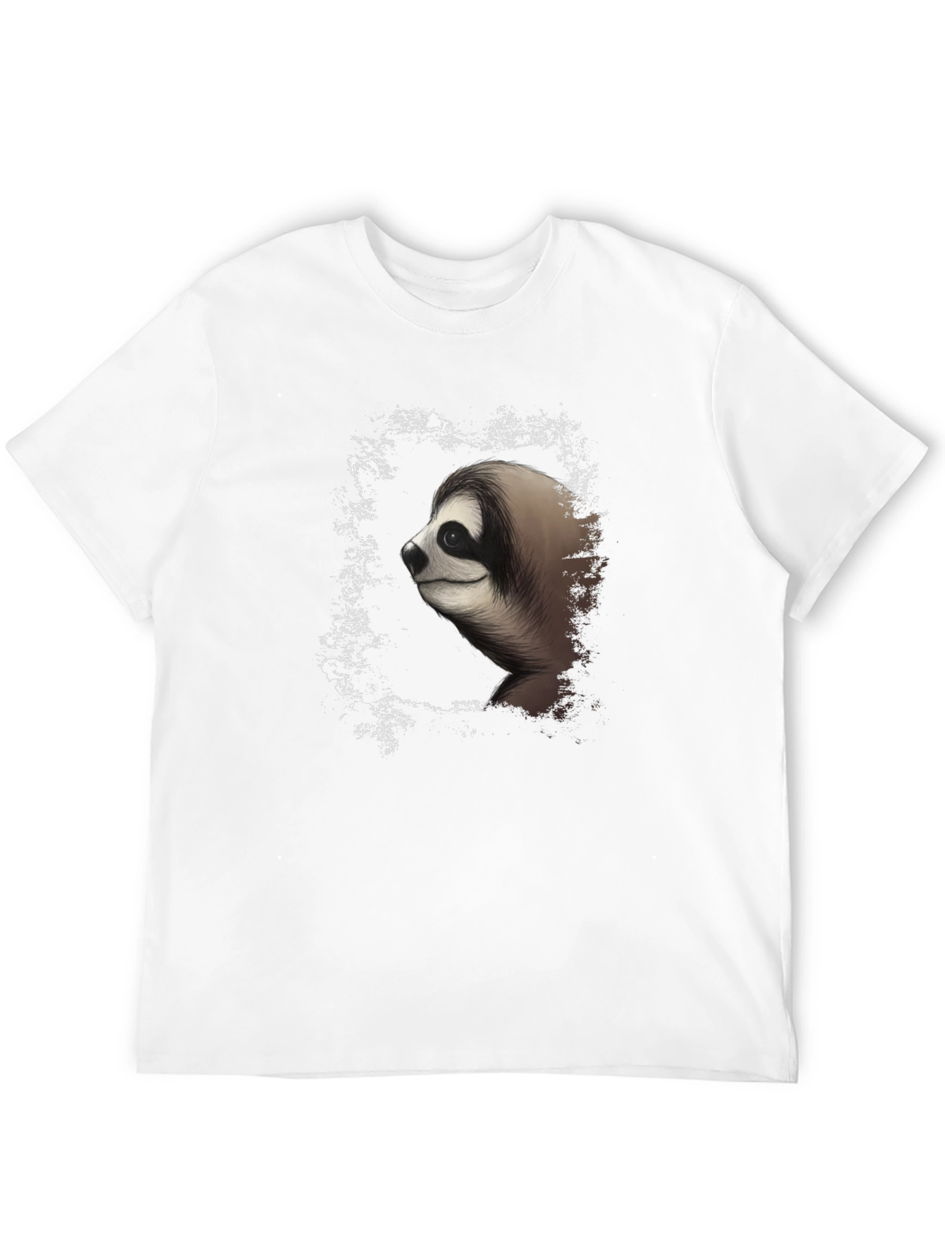 Sloth Graphic Tee - Mens Black Cotton T-Shirt