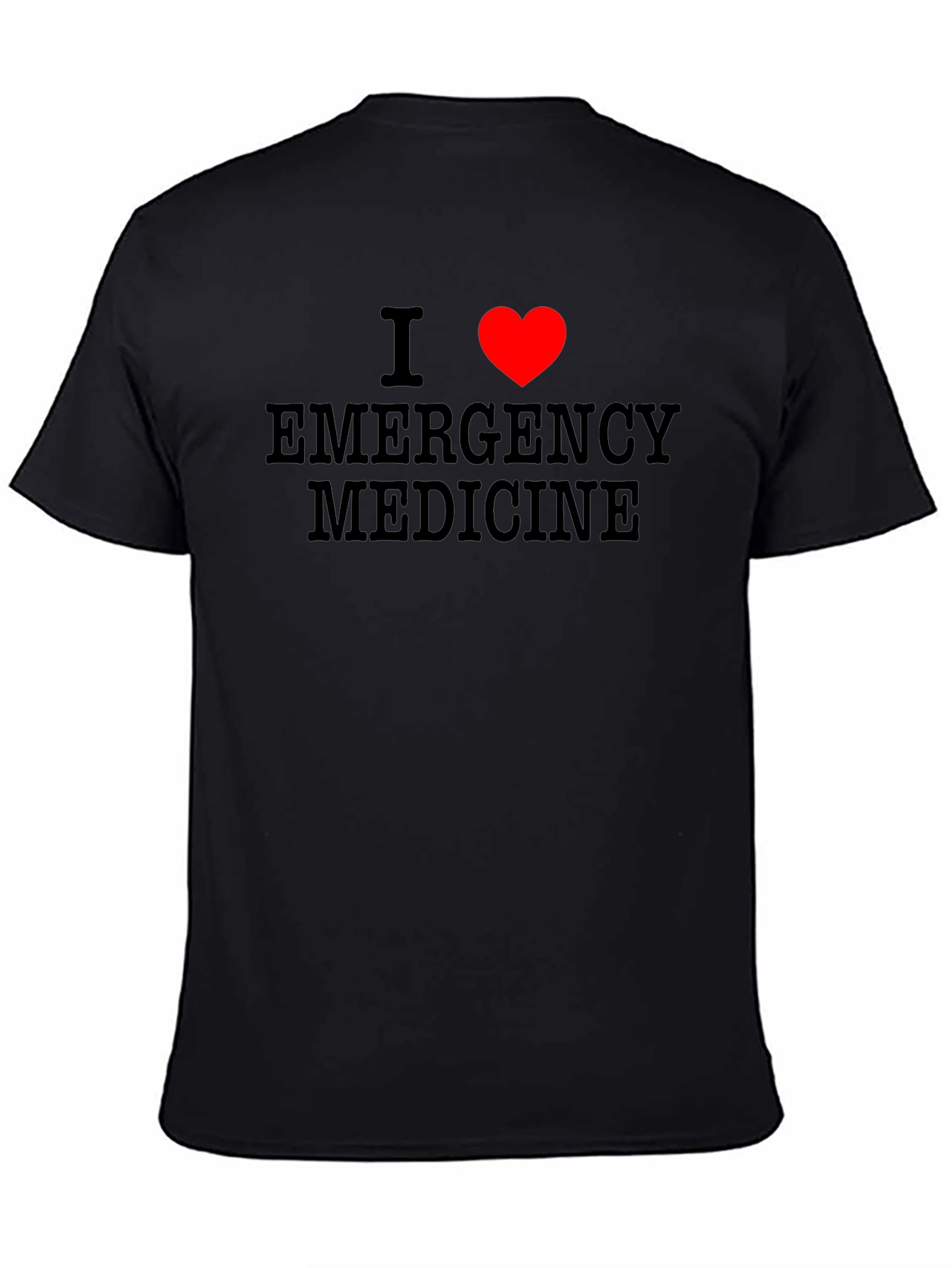 I Love Emergency Medicine Black T-Shirt