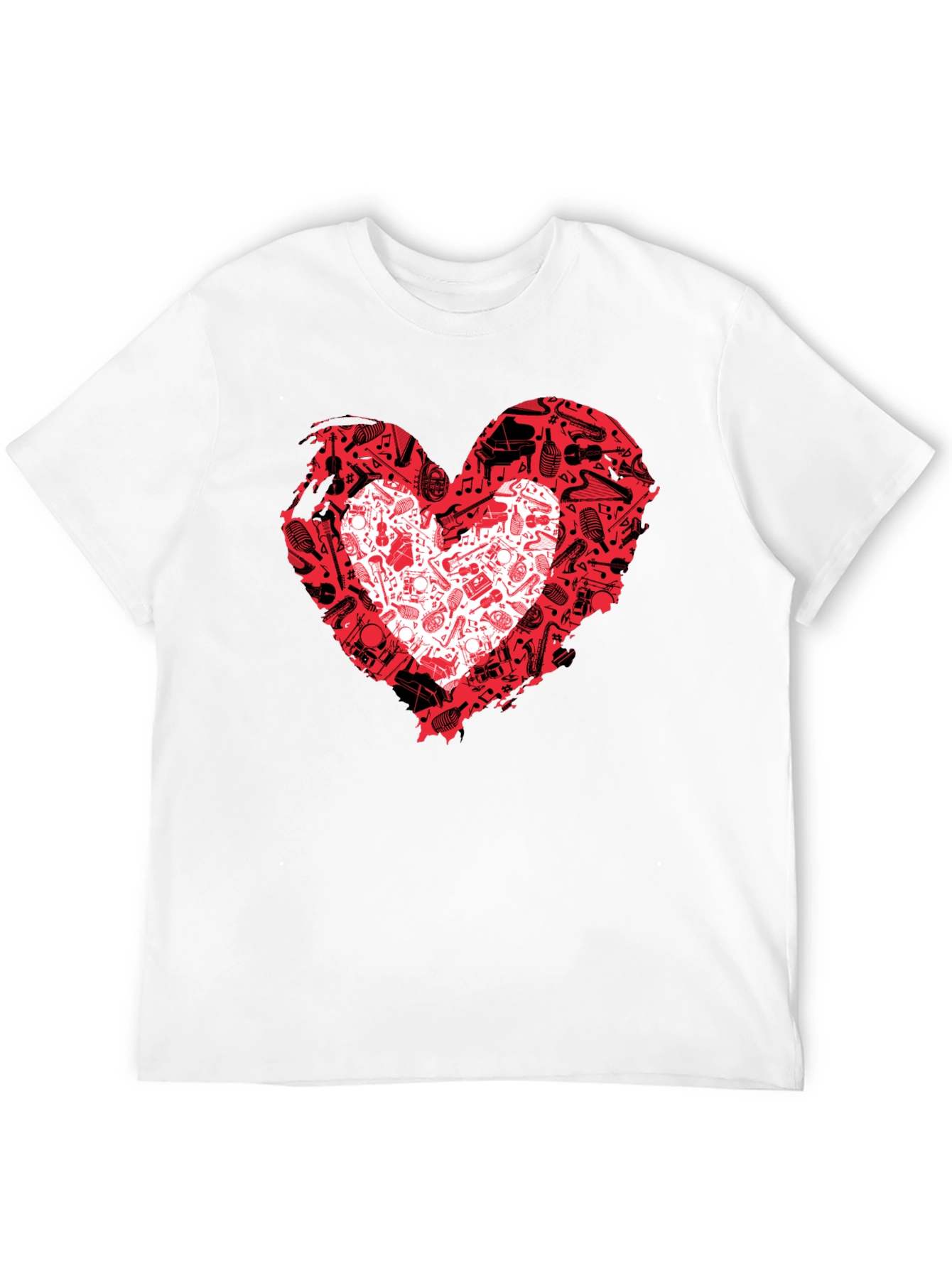 Musical Heartbeat Black T-Shirt