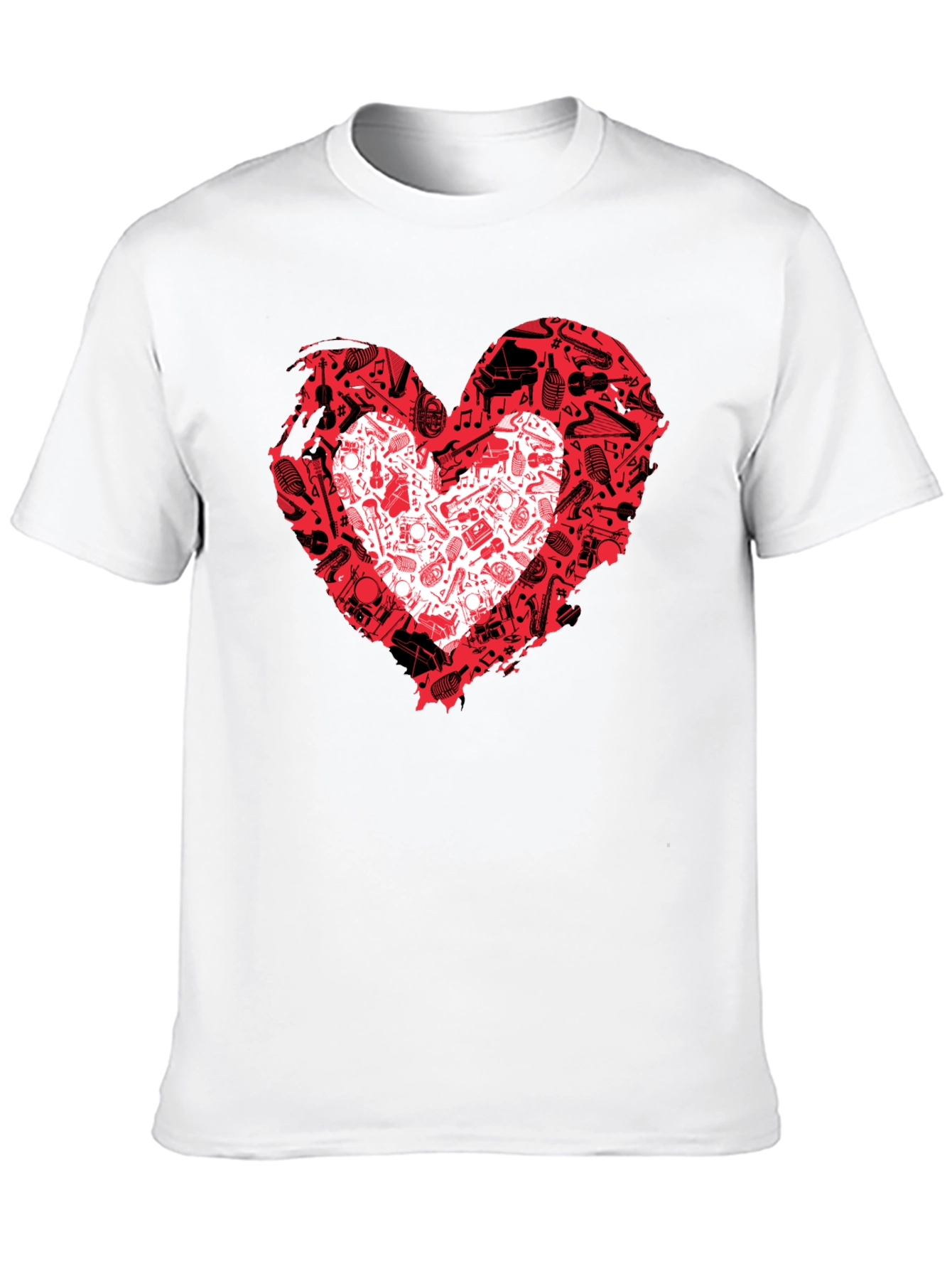Musical Heartbeat Black T-Shirt