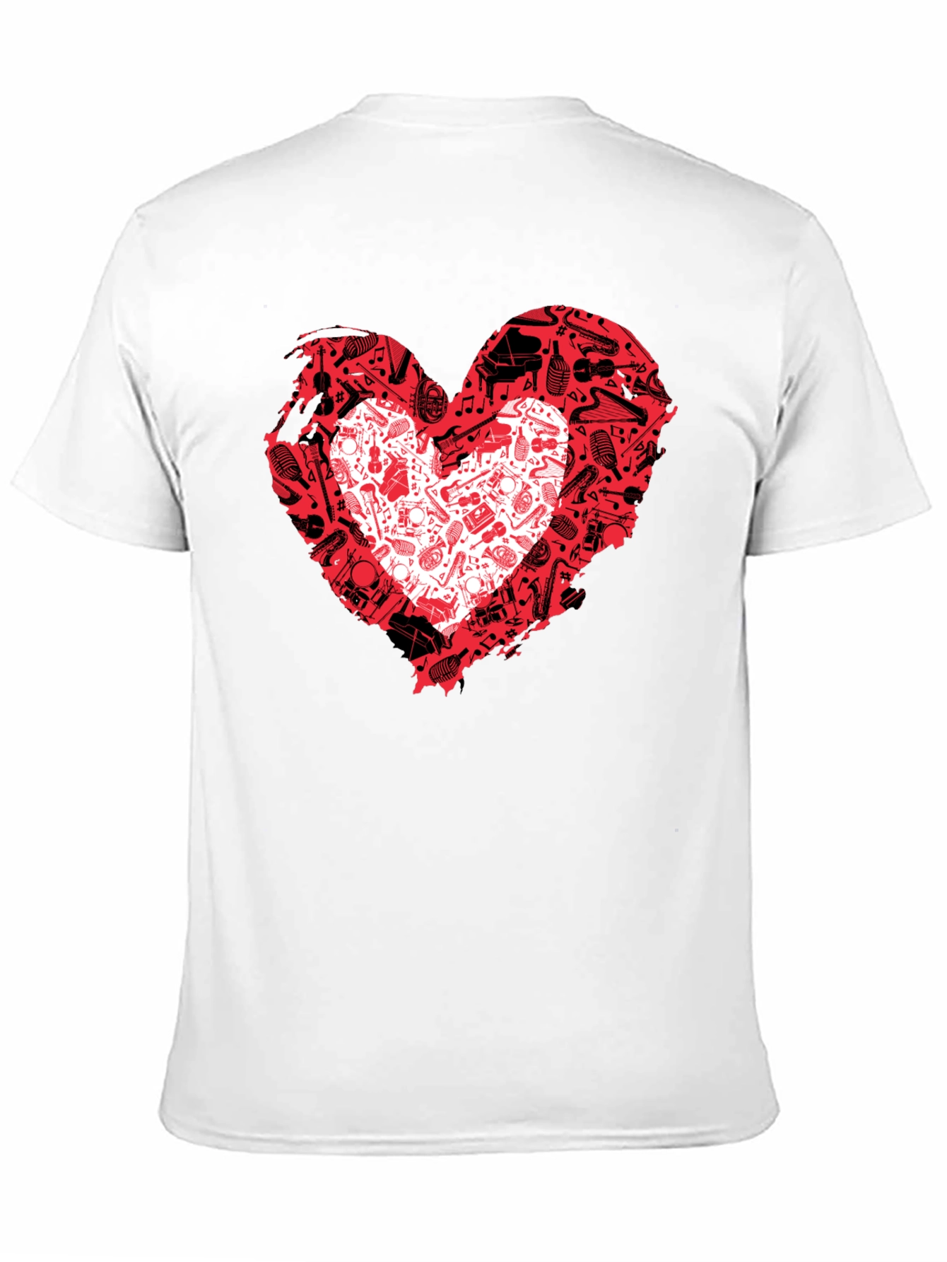 Musical Heartbeat Black T-Shirt