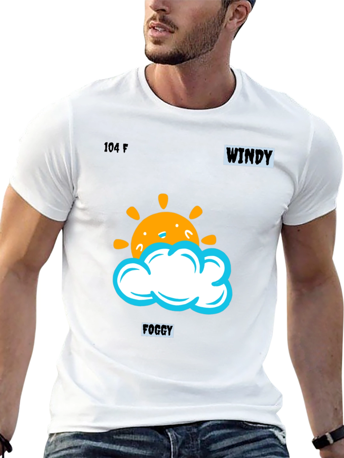 Weather Pattern Black Graphic Tee