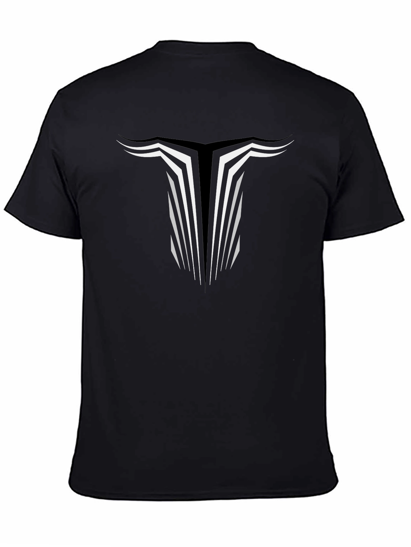 Modern Graphic Tee - Bull Horn Design