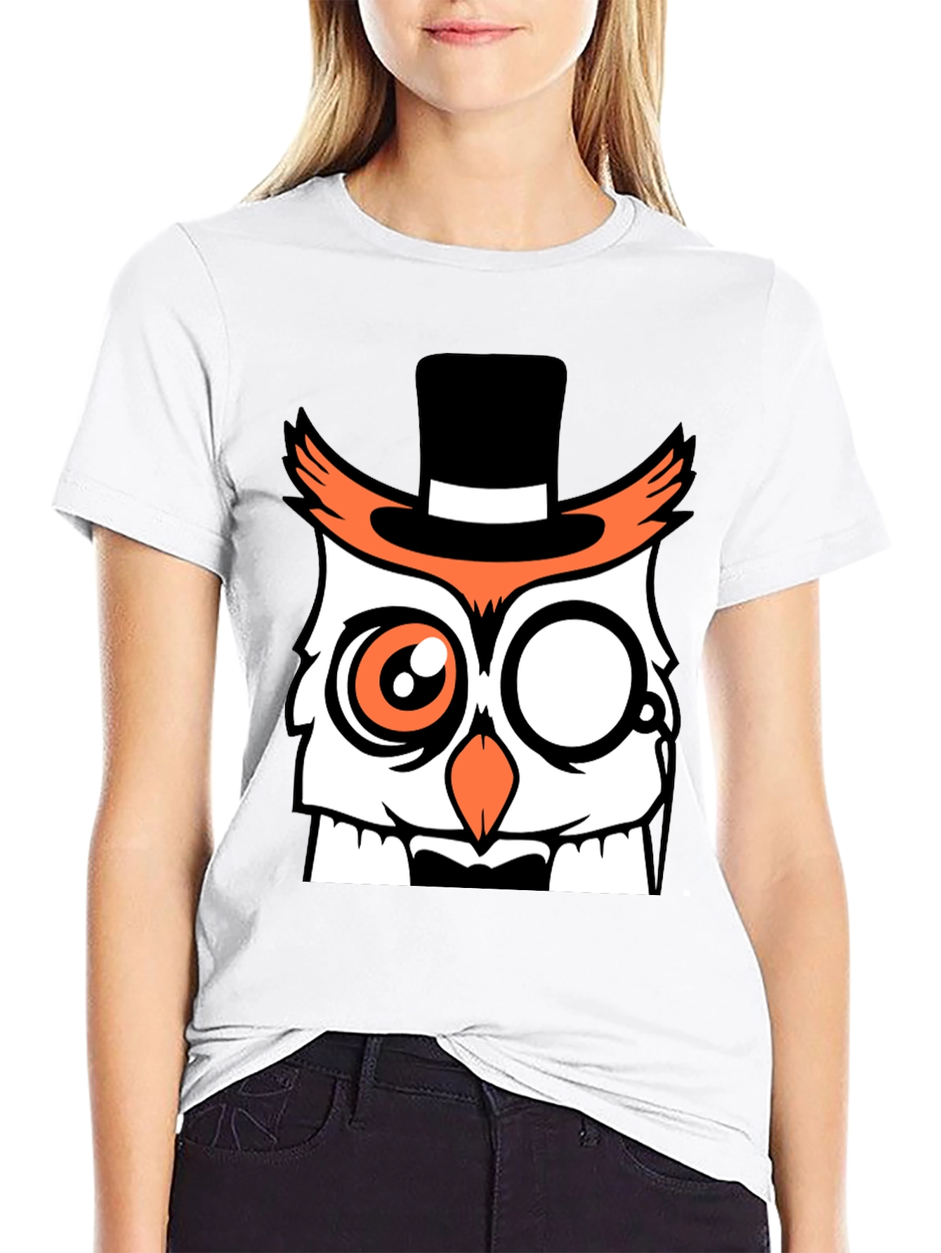 Dapper Owl T-Shirt - Funny Cartoon Design