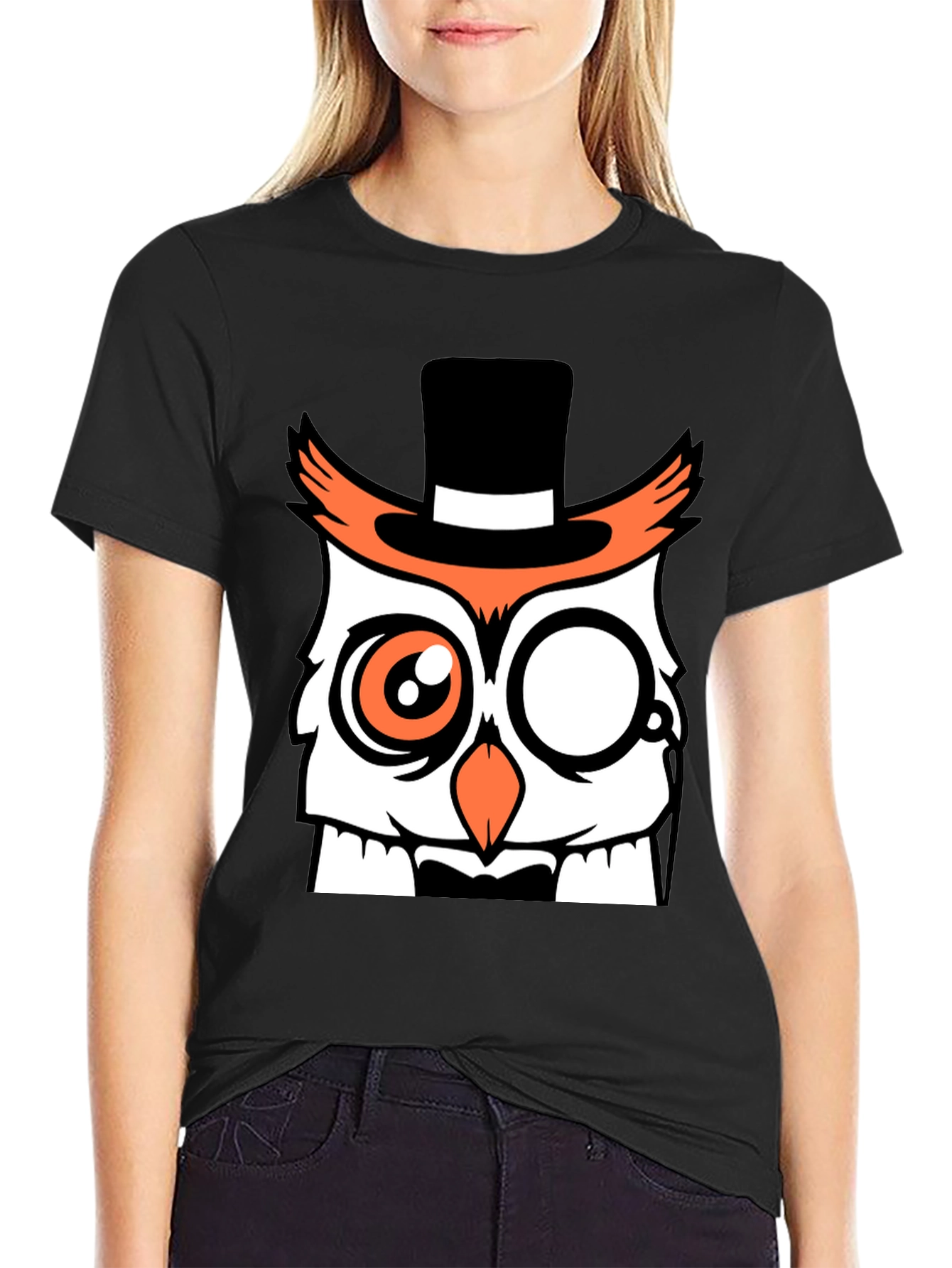 Dapper Owl T-Shirt - Funny Cartoon Design