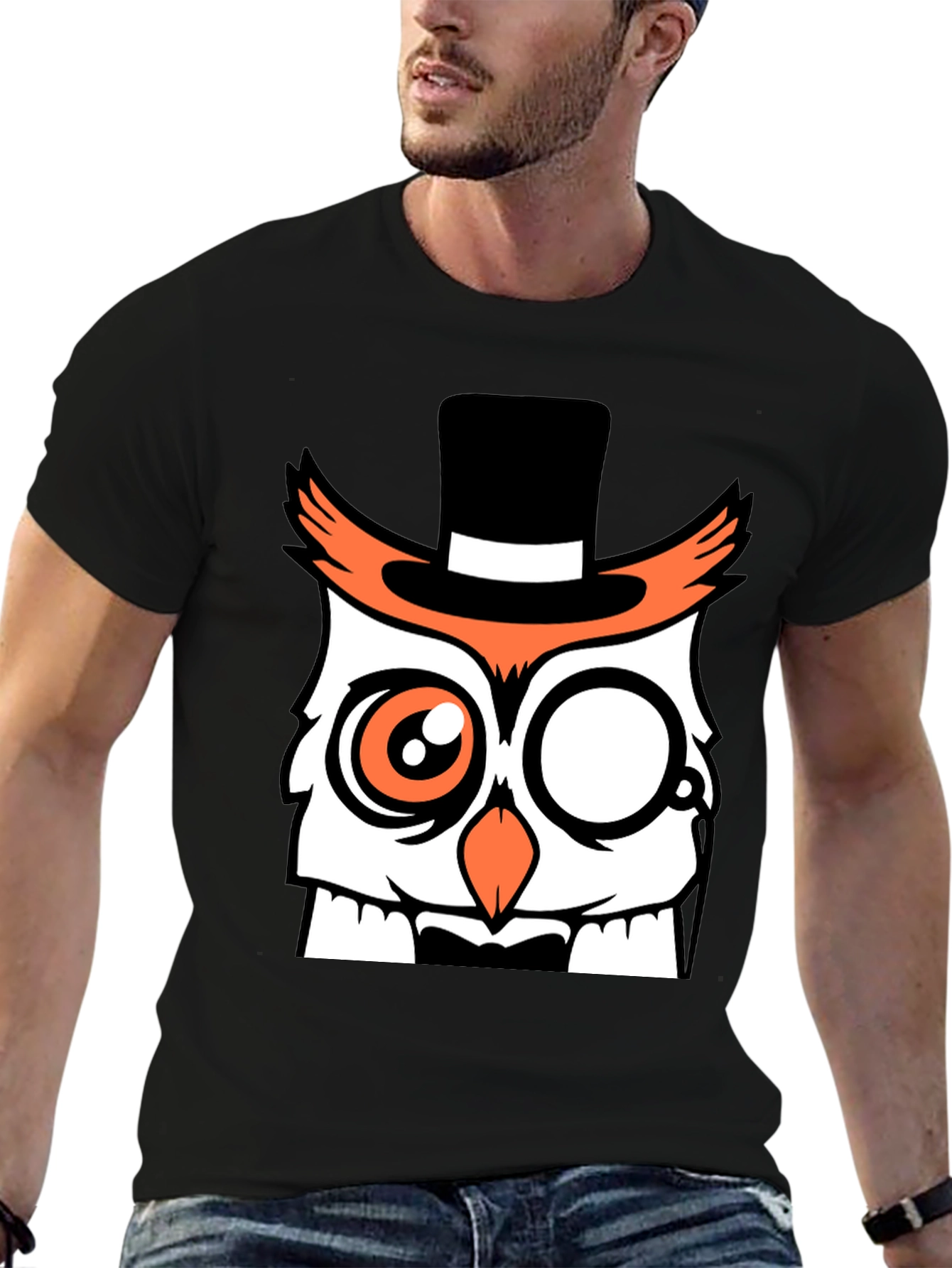 Dapper Owl T-Shirt - Funny Cartoon Design